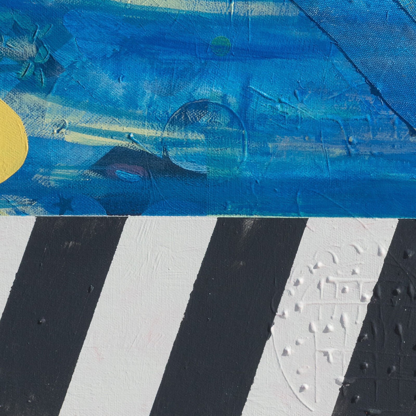 Artwork by Francks Francois Décéus, Return Voyage #2, Made of Acrylic and Collage on Canvas 