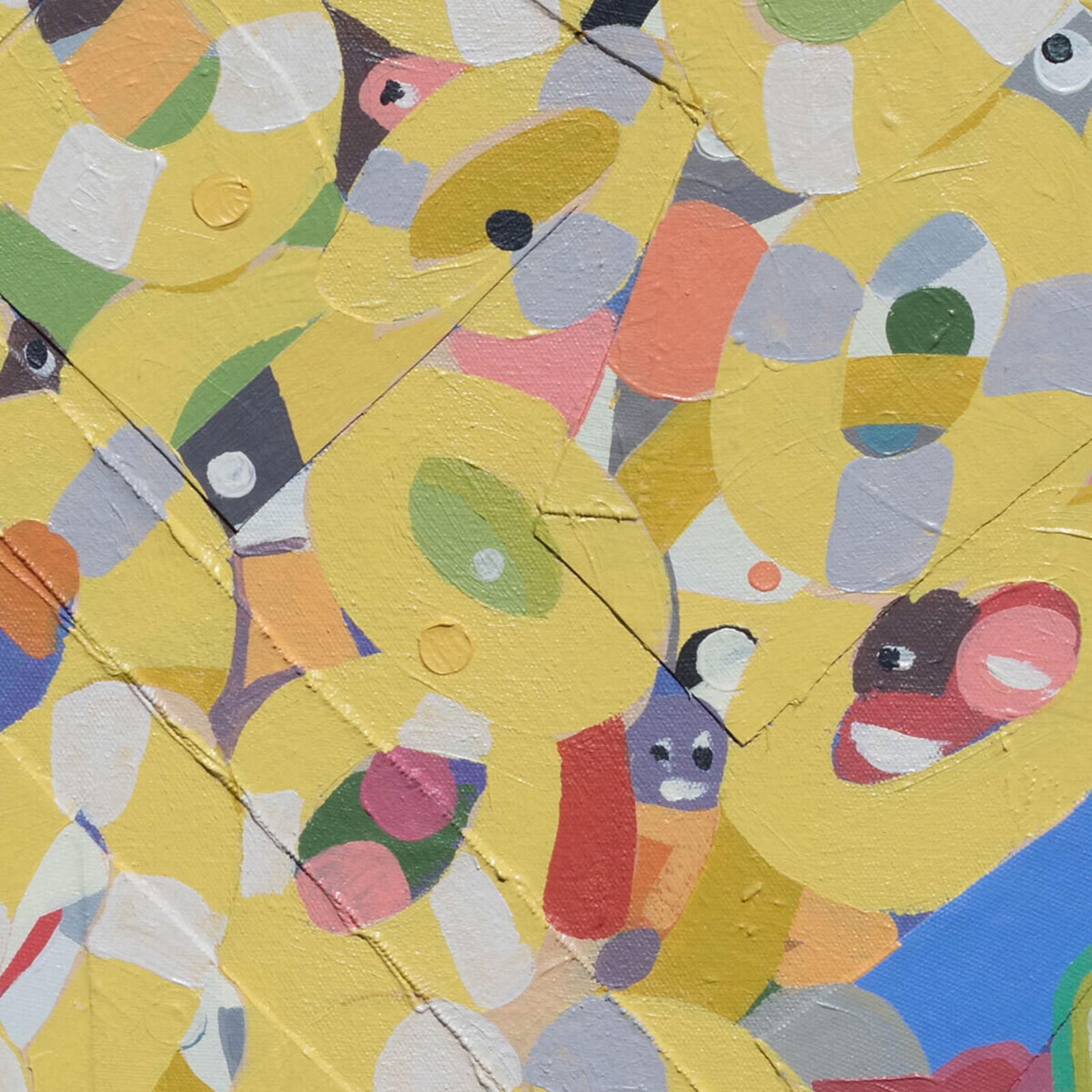 Artwork by Francks Francois Décéus, SB - Ocean City #2, Made of Acrylic and Collage on Canvas 