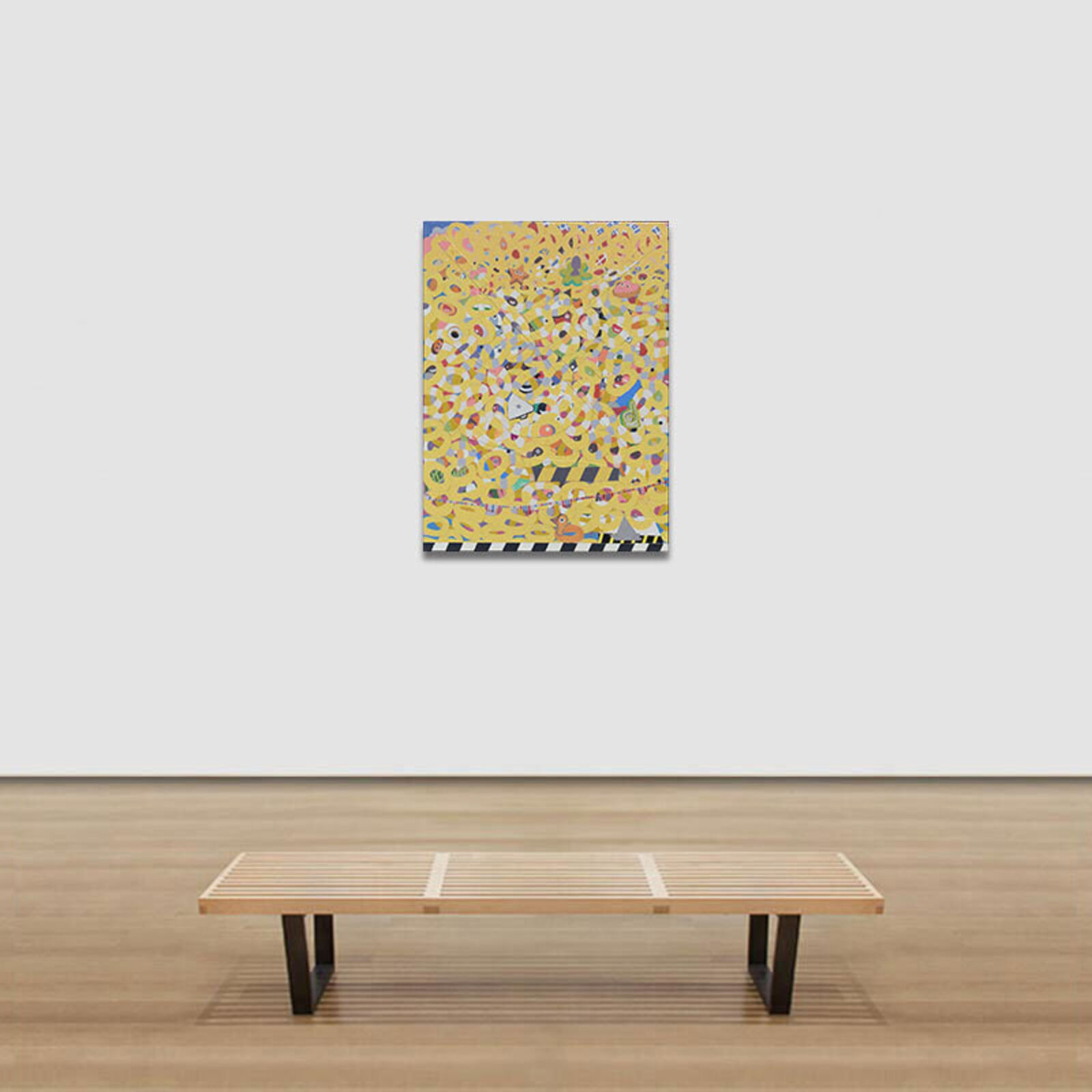 Artwork by Francks Francois Décéus, SB - Ocean City #2, Made of Acrylic and Collage on Canvas 