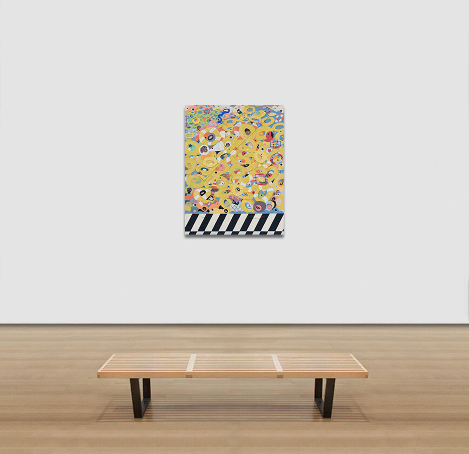 Artwork by Francks Francois Décéus, Spring Break FL #1, Made of Acrylic and Collage on Canvas 