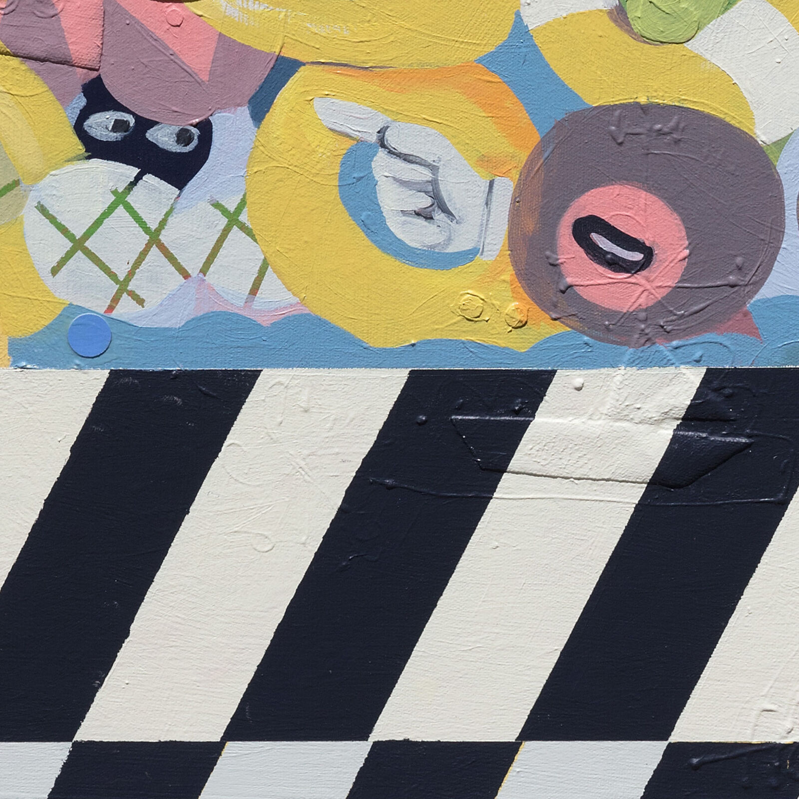 Artwork by Francks Francois Décéus, Spring Break FL #1, Made of Acrylic and Collage on Canvas 