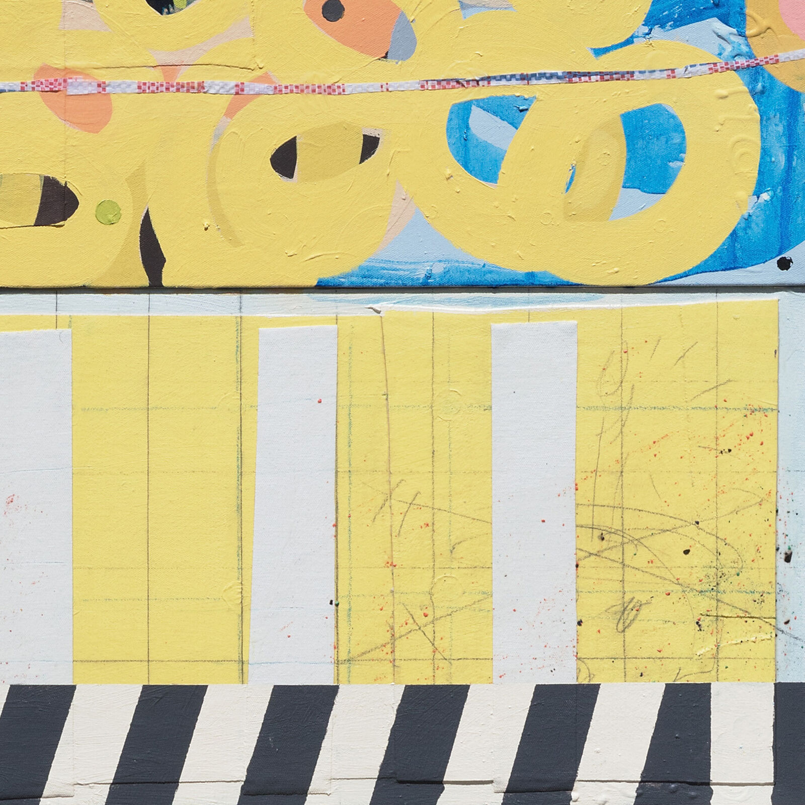 Artwork by Francks Francois Décéus, Spring Break Fun #3, Made of Acrylic and Collage on Canvas 