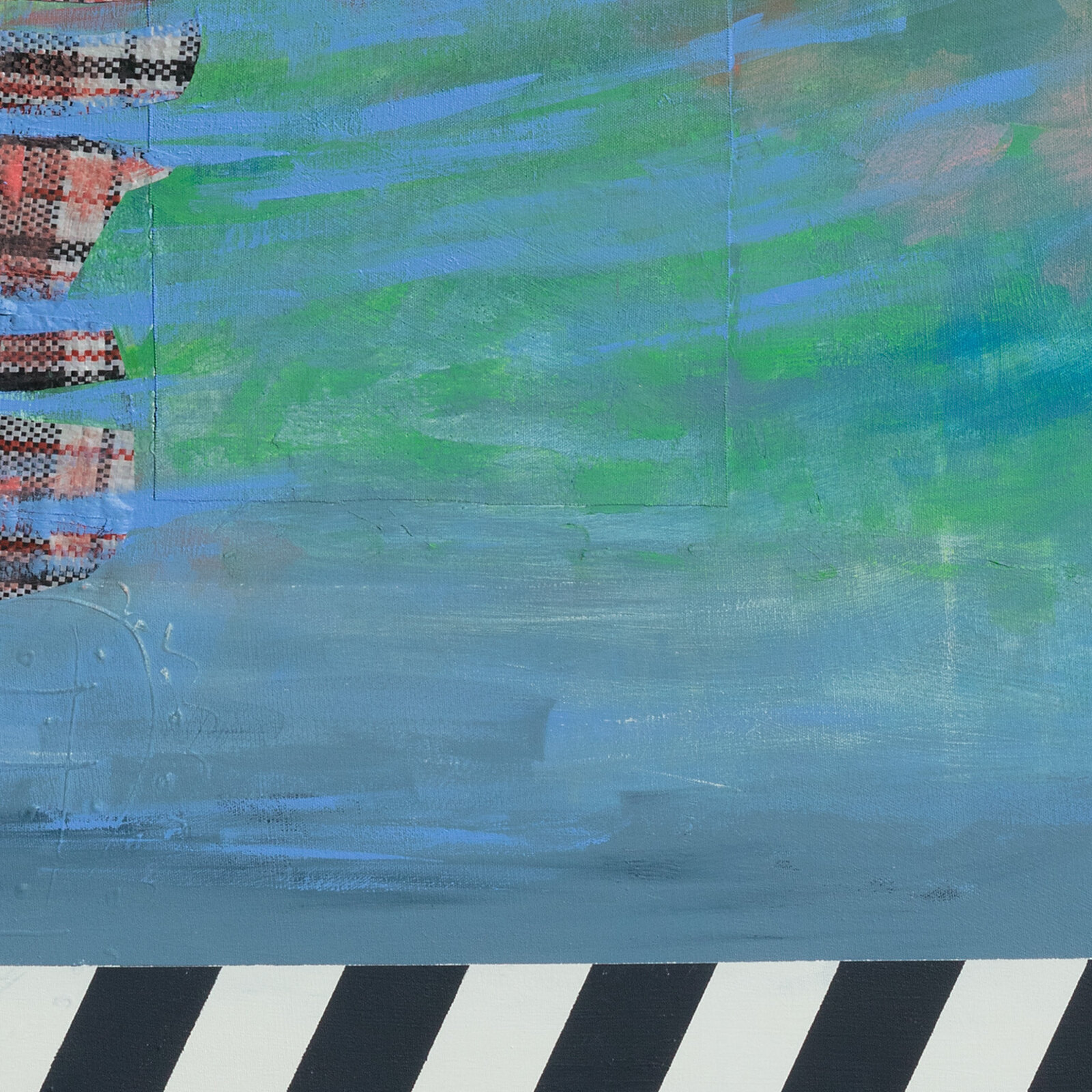 Artwork by Francks Francois Décéus, Spring Break Morning #1, Made of Acrylic and Collage on Canvas 