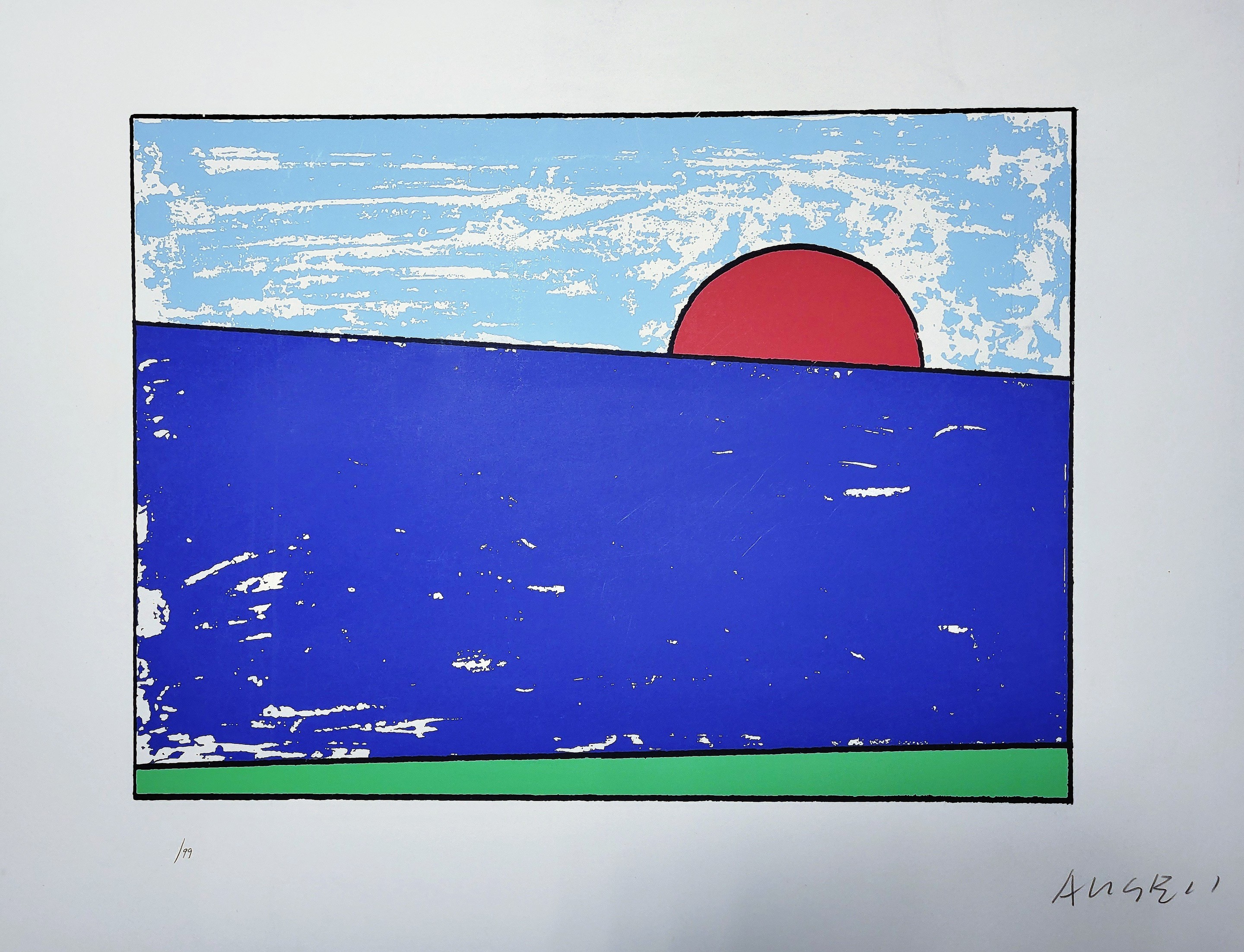 Artwork by Franco Angeli, Senza titolo, Made of Screen Print 