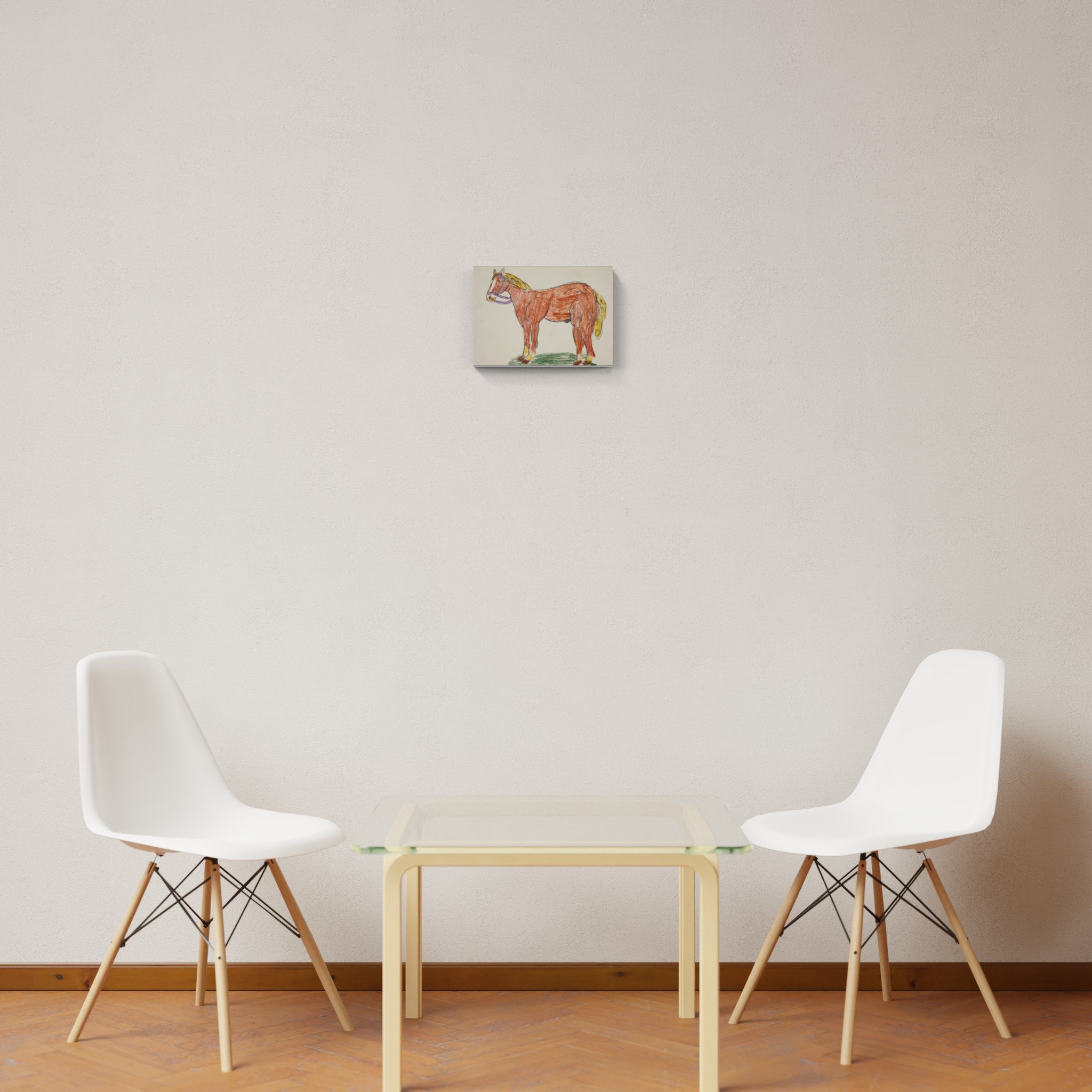 Artwork by Franz Kamlander, Horse, Made of Pencil, coloured pencils, wax crayons 