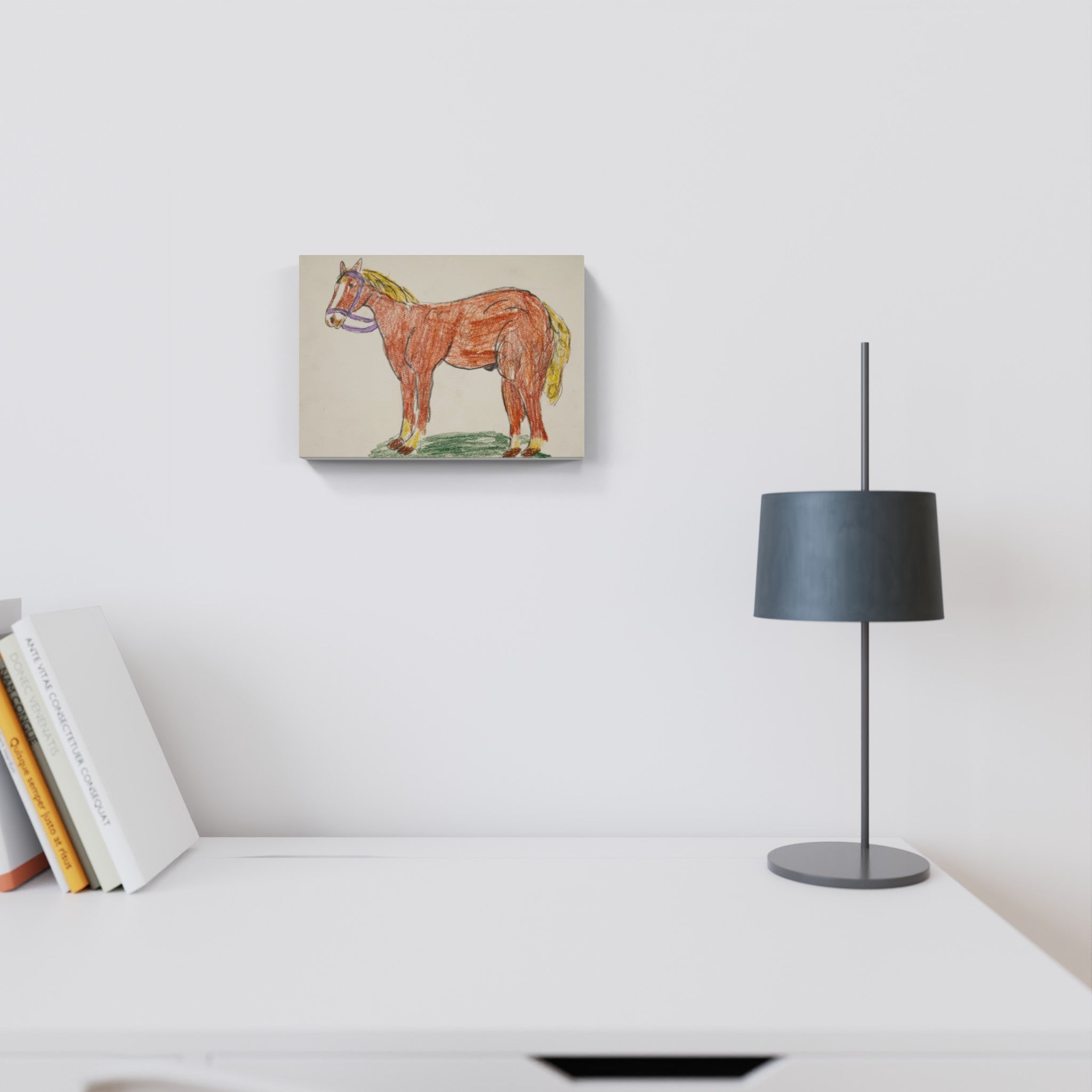 Artwork by Franz Kamlander, Horse, Made of Pencil, coloured pencils, wax crayons 