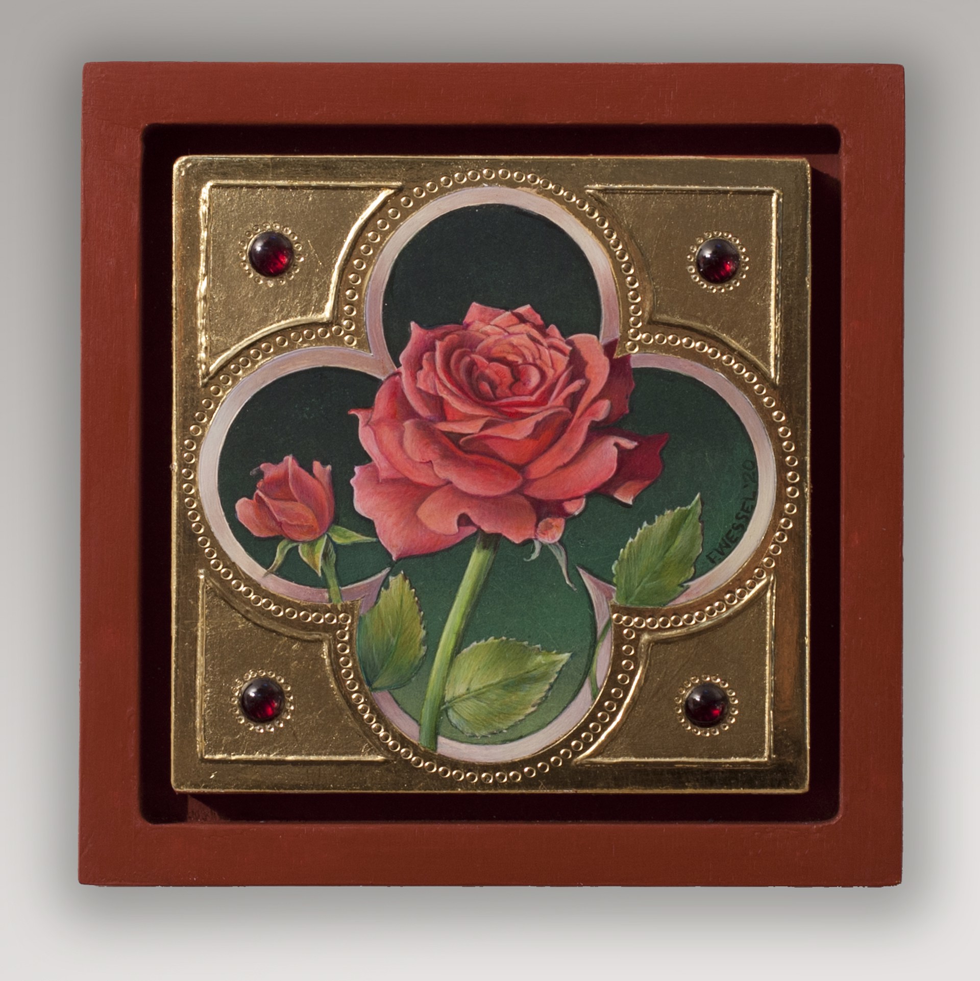 Pink Rose Icon by Fred Wessel, 2020