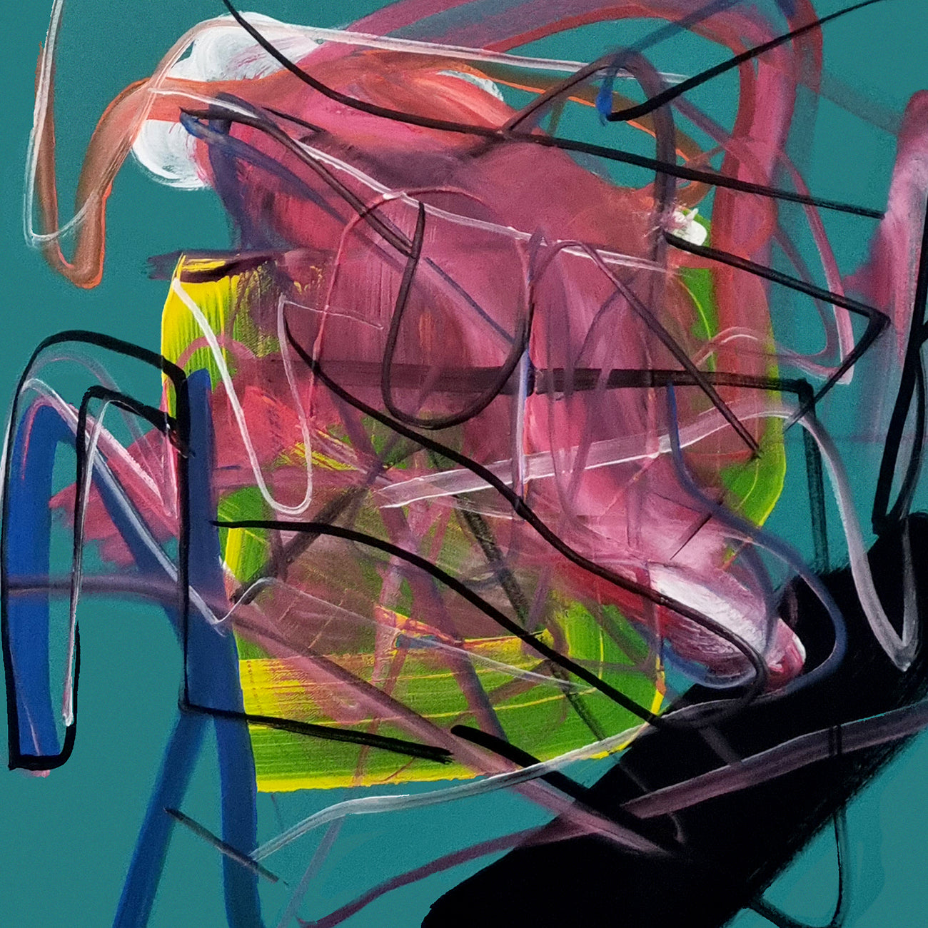 Artwork by Frédéric Prat, Vert 1, Made of Acrylic on canvas 