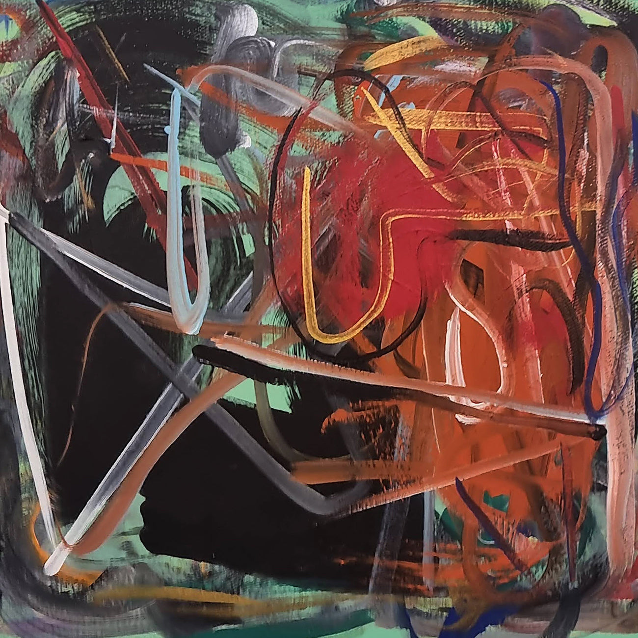 Artwork by Frédéric Prat, Vert 2, Made of Acrylic on canvas 