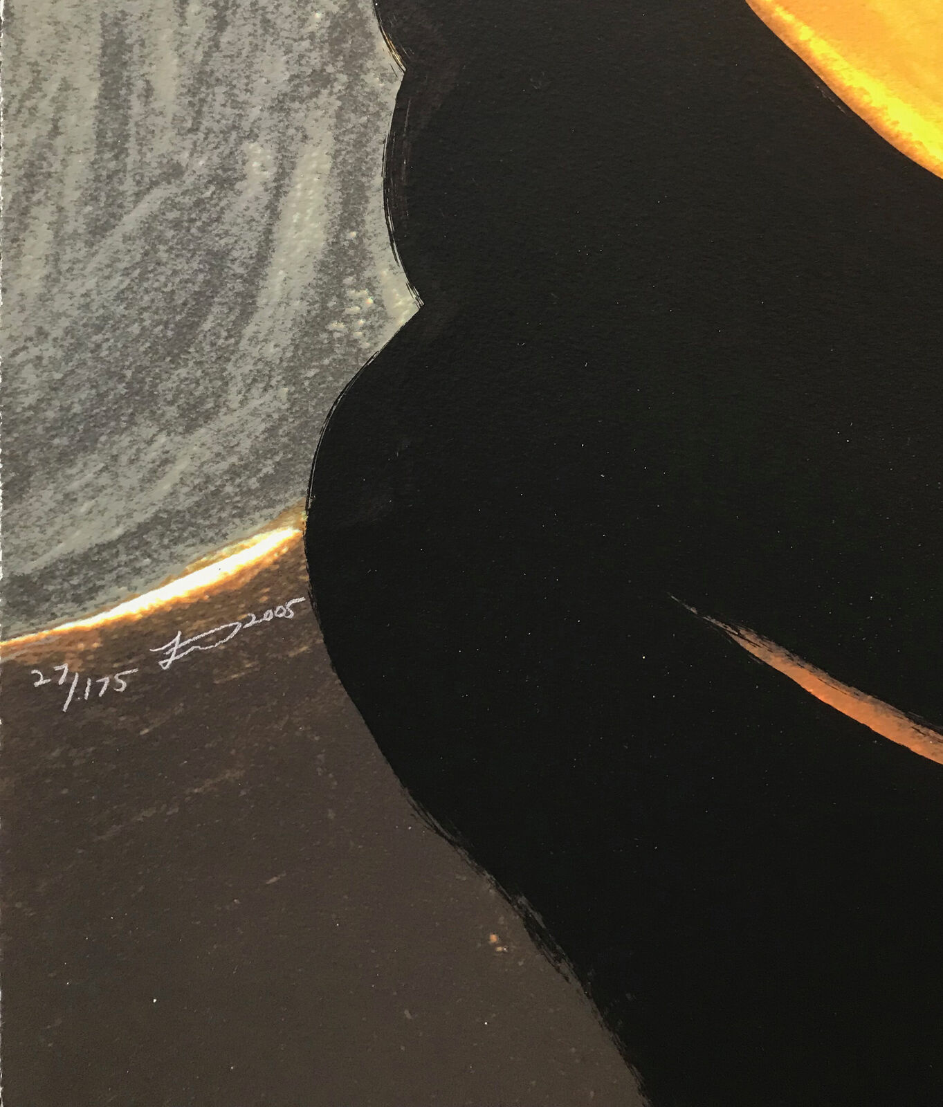 A painting of a woman wearing a black scarf.