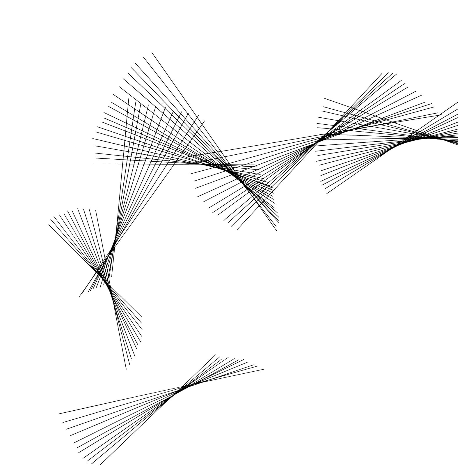 Fächerungen by Frieder Nake, 2015