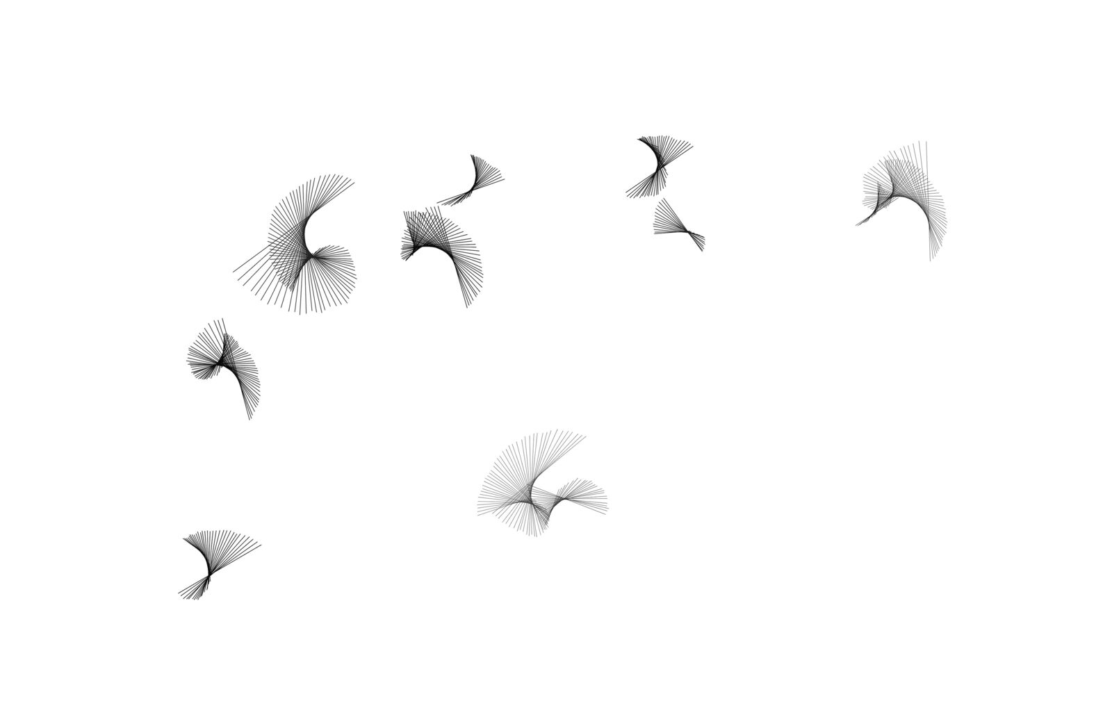 Geradenscharen Nr.1 by Frieder Nake, 2018