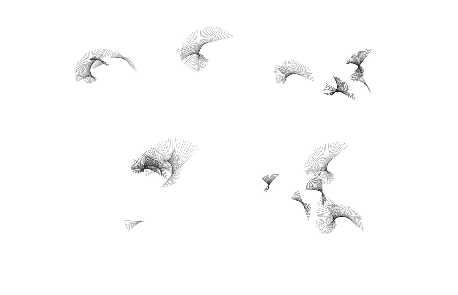 Geradenscharen Nr.12 by Frieder Nake, 2018