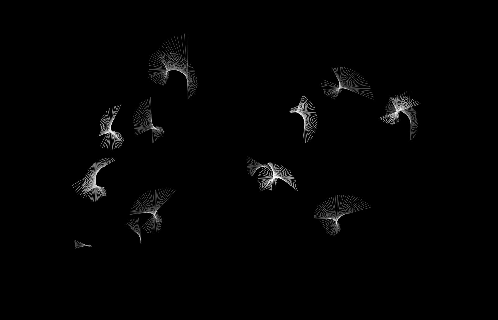 Geradenscharen Nr.18 by Frieder Nake, 2018