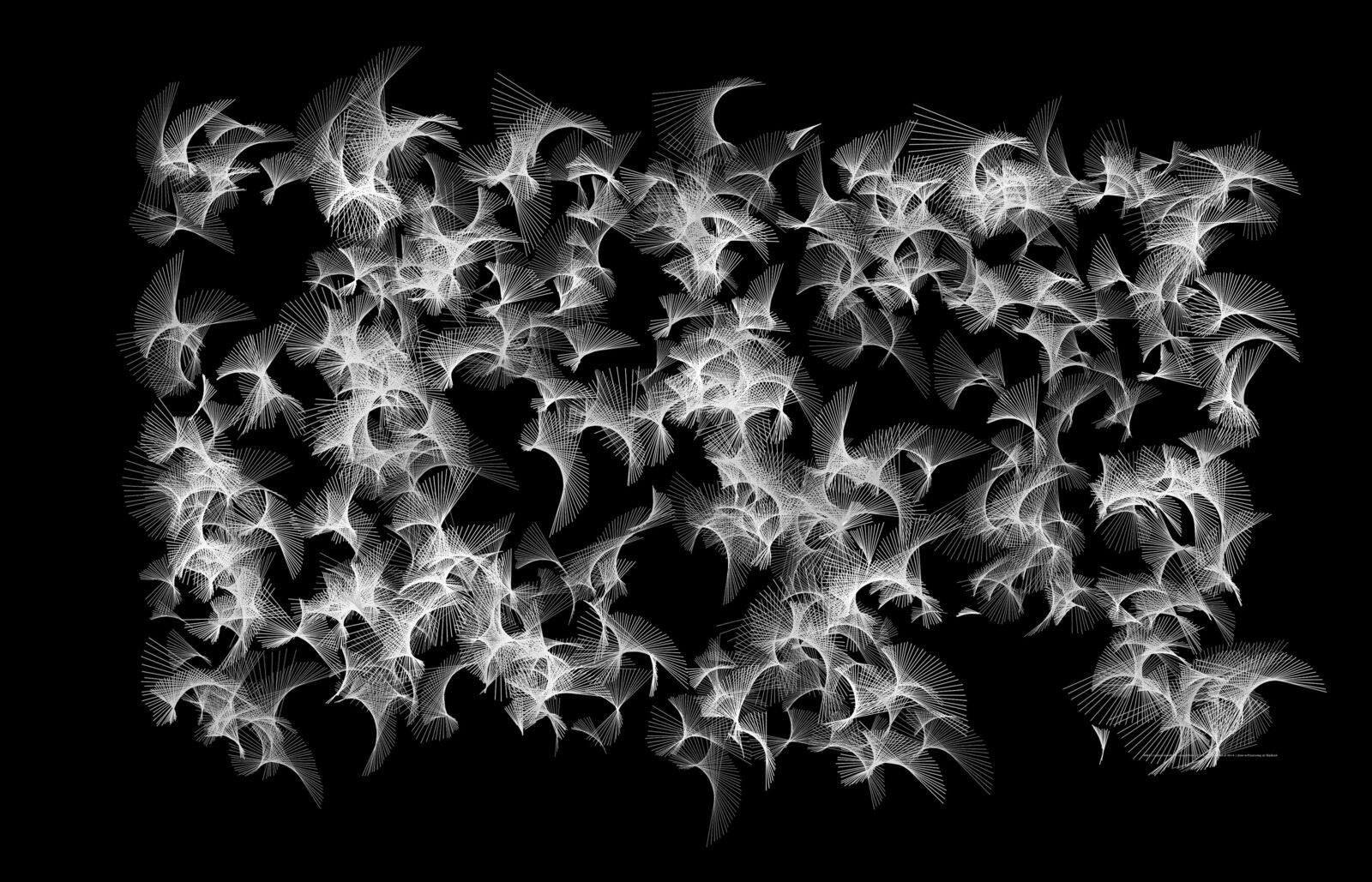 Geradenscharen Nr.31 by Frieder Nake, 2018