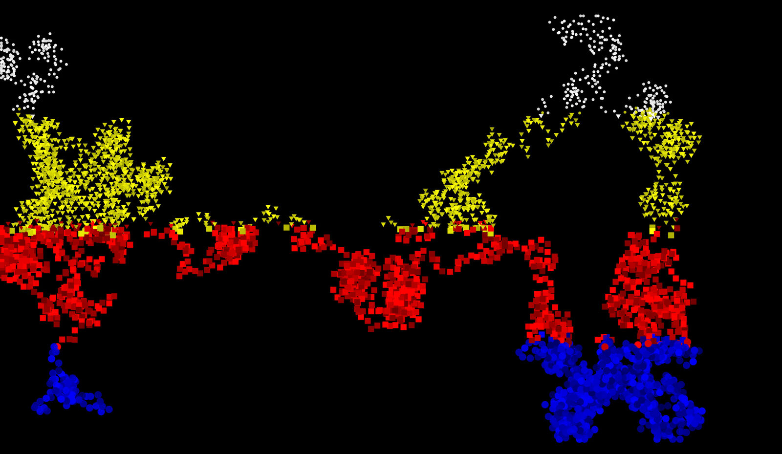 Pollock Colored Strips by Frieder Nake, 2025
