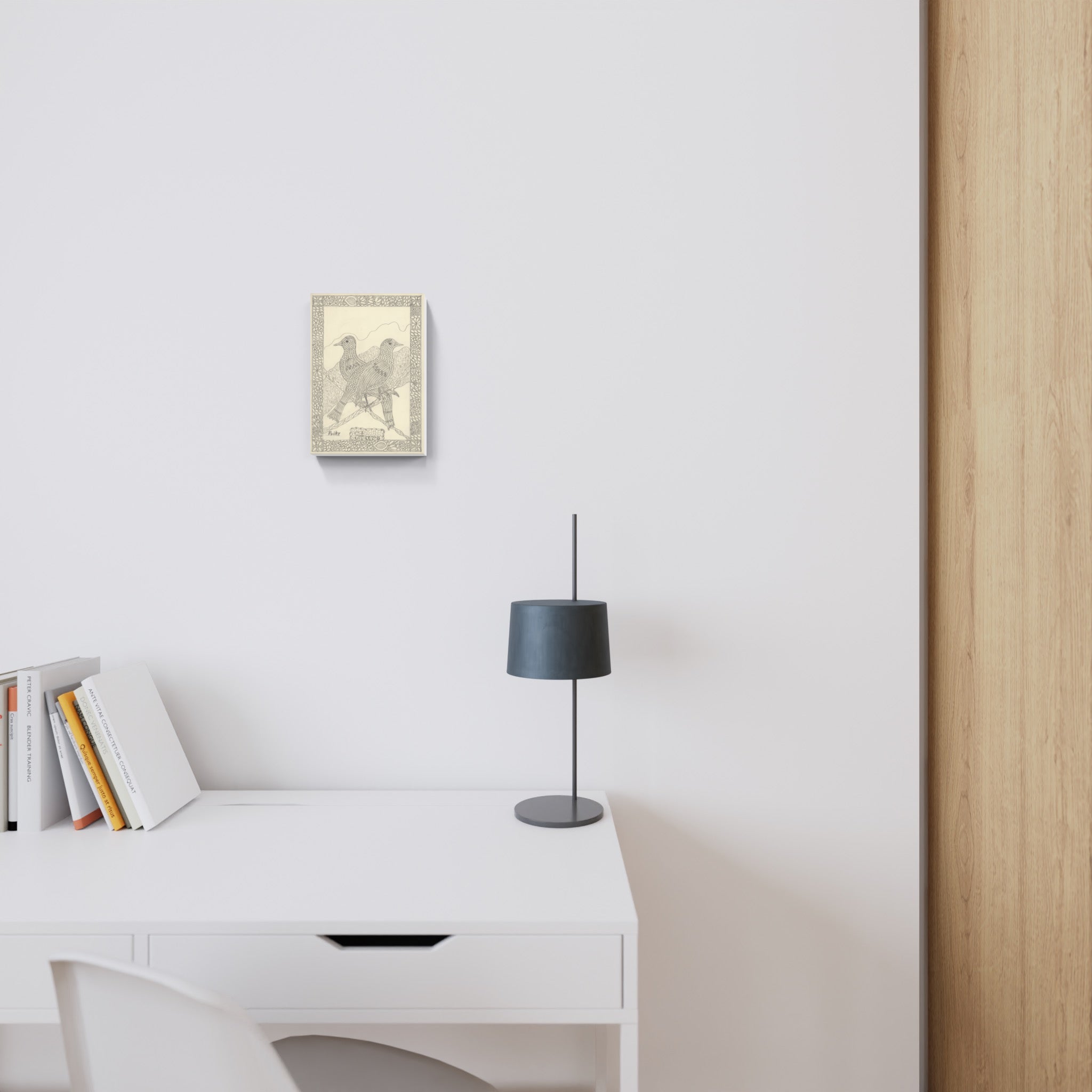 Artwork by Fritz Opitz, Starling birds, Made of Pencil 