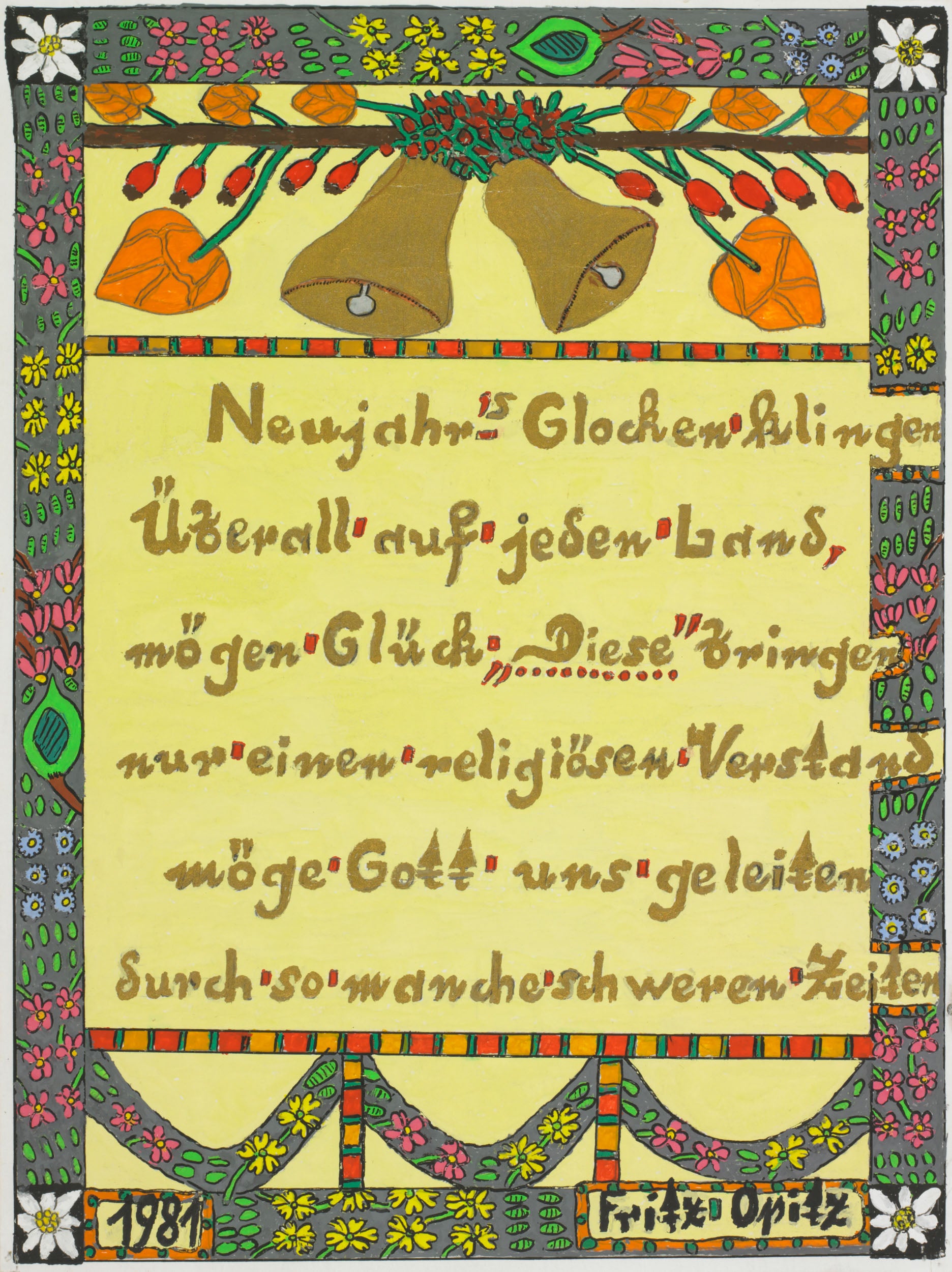 New Year’s bells by Fritz Opitz, 1981