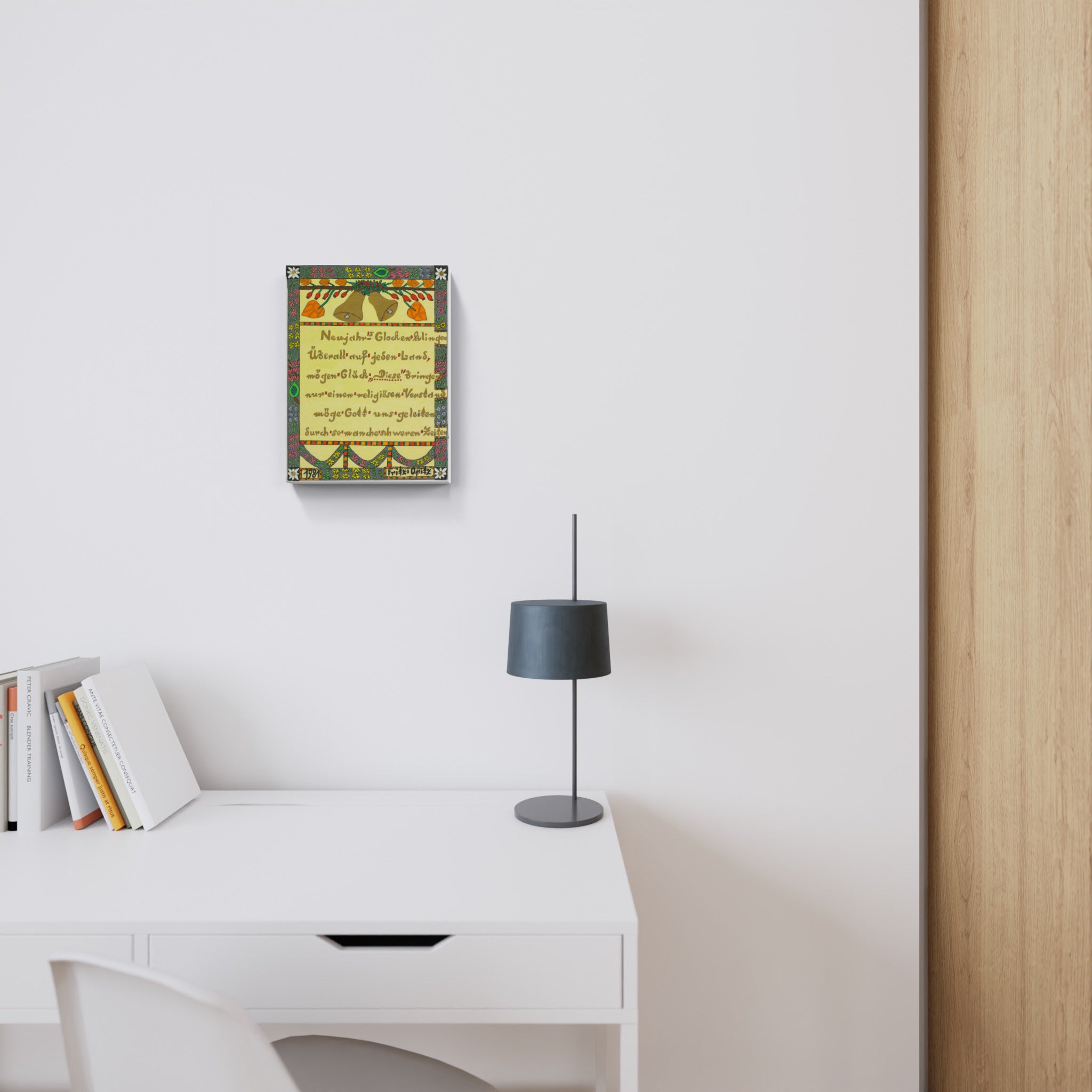 Artwork by Fritz Opitz, New Year’s bells, Made of Pencil, gouache, Indian ink 