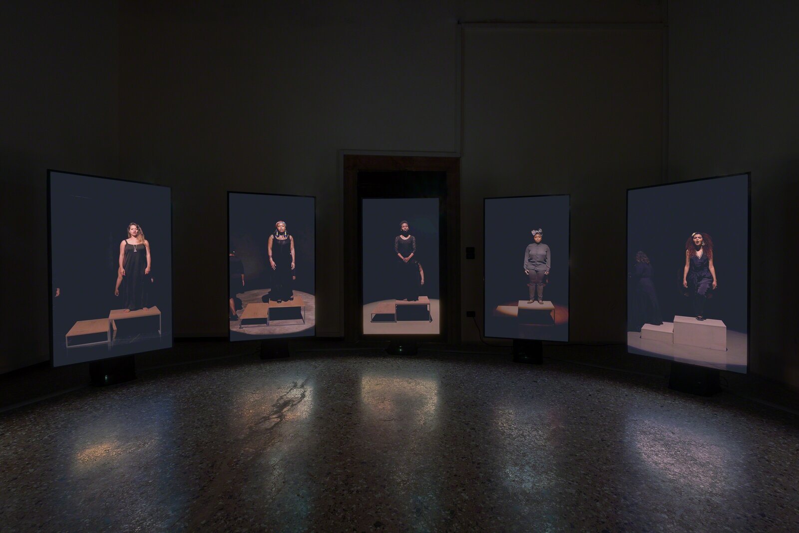 Artwork by Gabrielle Goliath, Elegy, Made of Seven Channel video installation, HD, sound, colour 