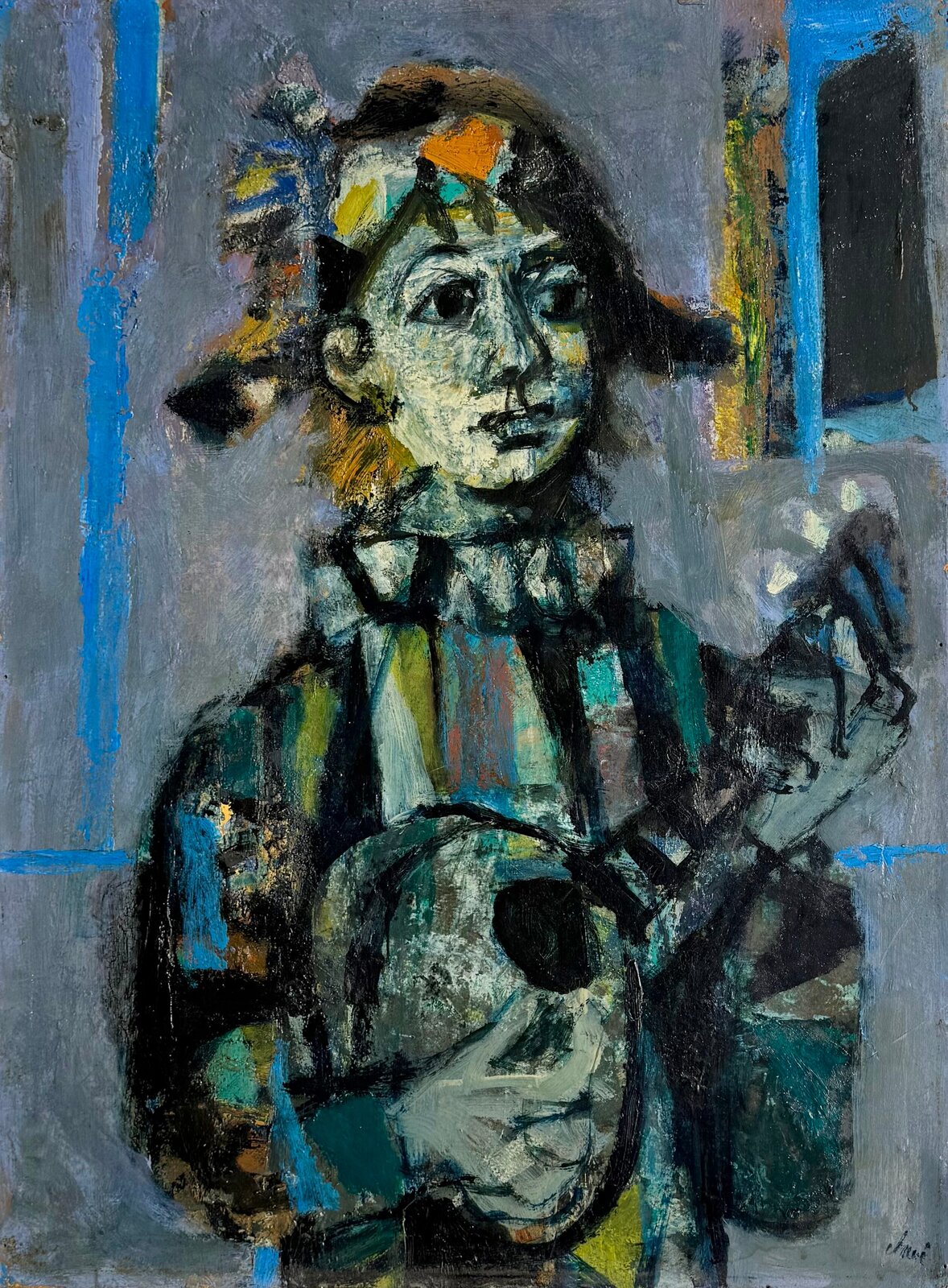 Joven con laúd by Antoni Clavé, 1946