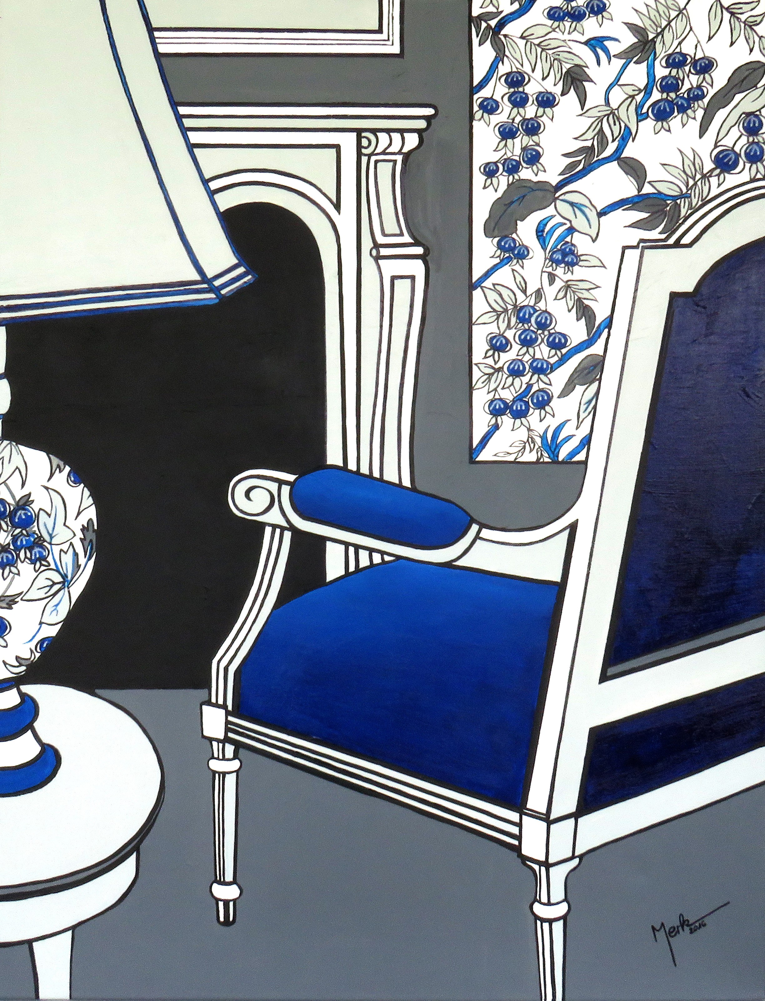 La Chaise Bleue by Brigitte  Thonhauser-Merk, 2016