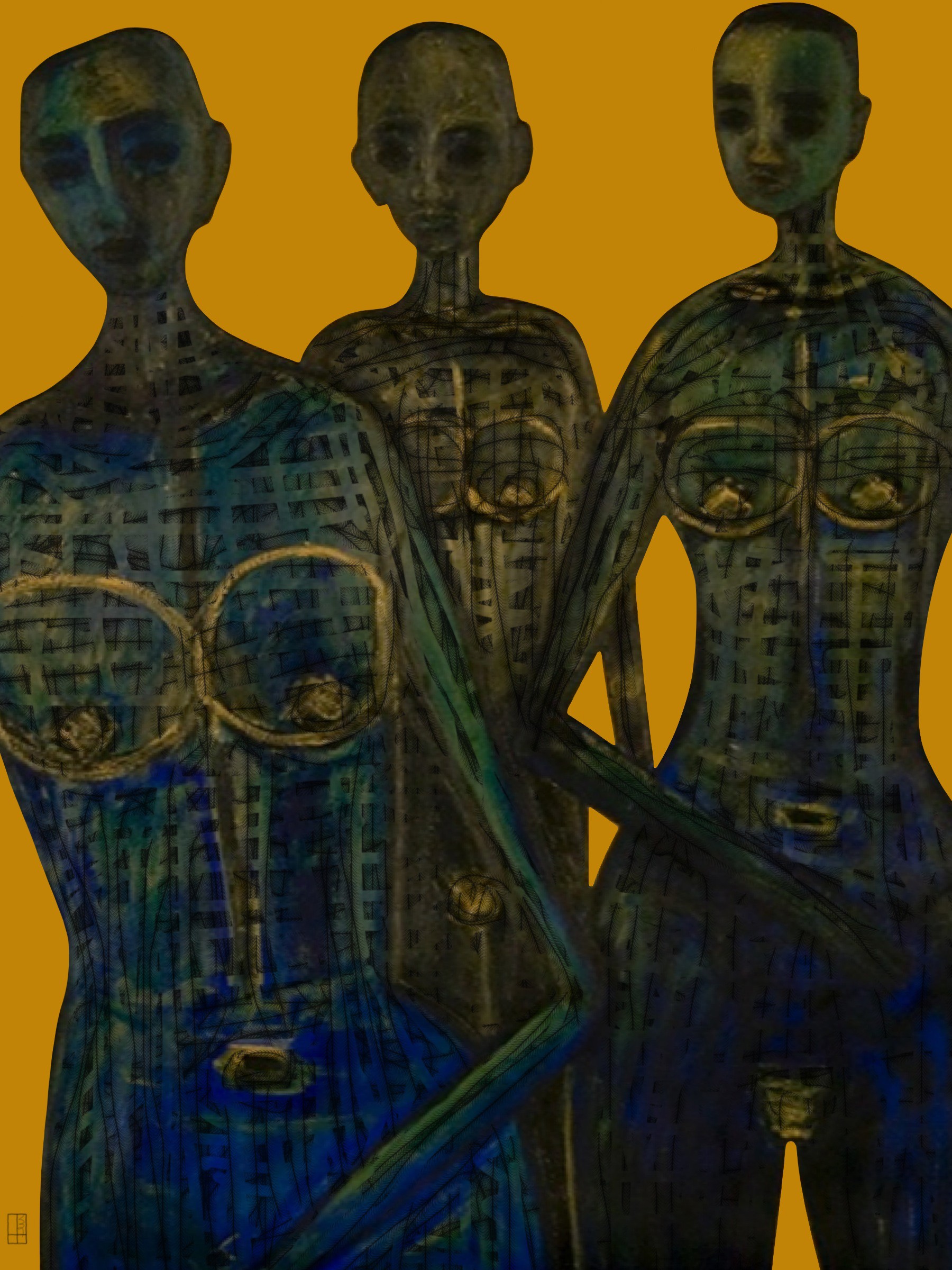 Les Trois Grâces by Evelyne Huet, 2015