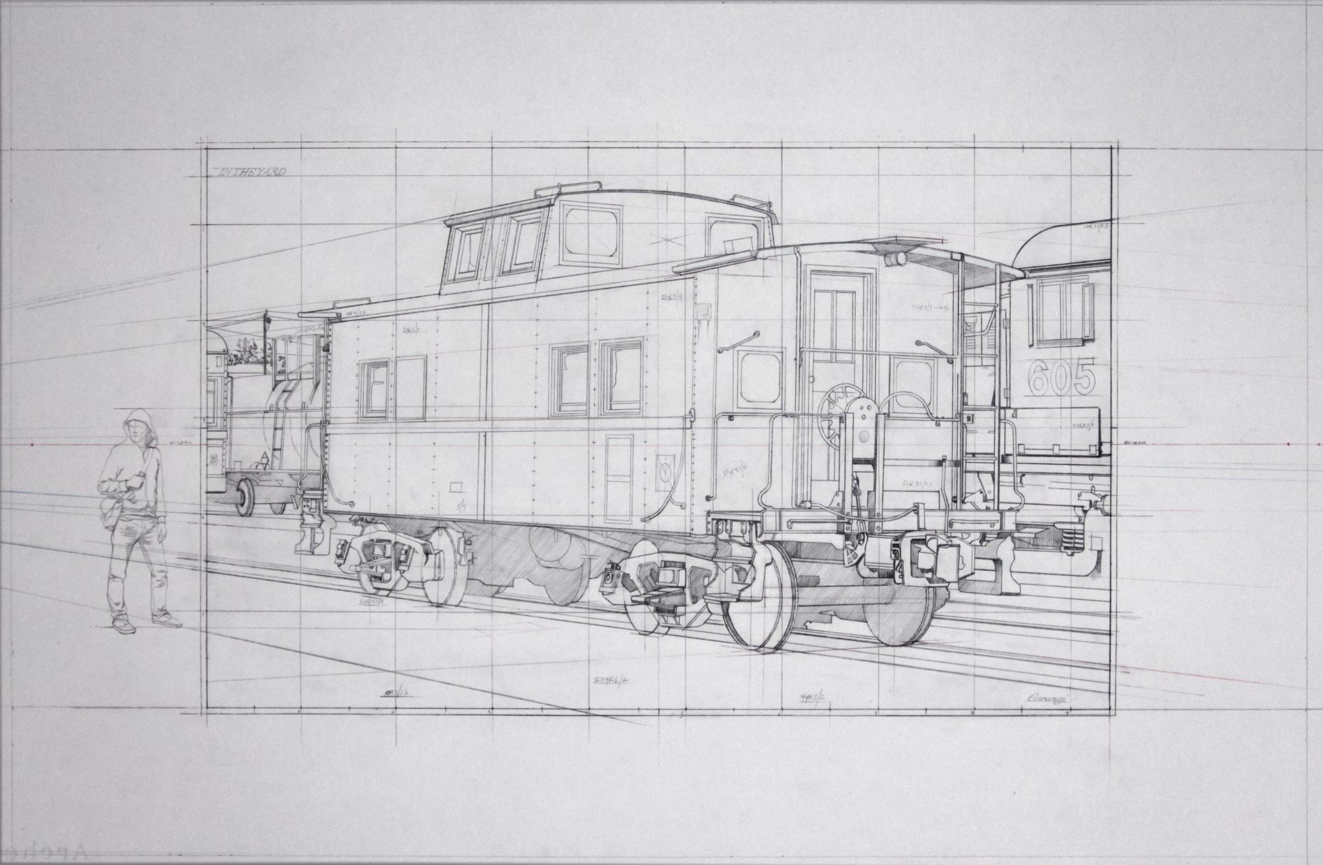 In the Yard Drawing by Tony Curanaj, 2015