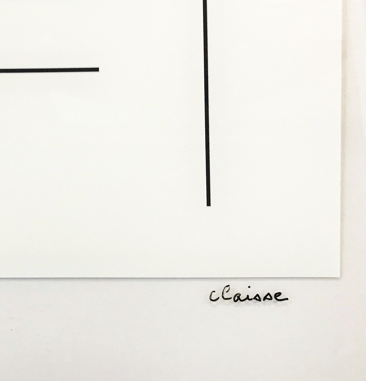 A minimalist composition featuring two solid colored squares framed by thin black lines.