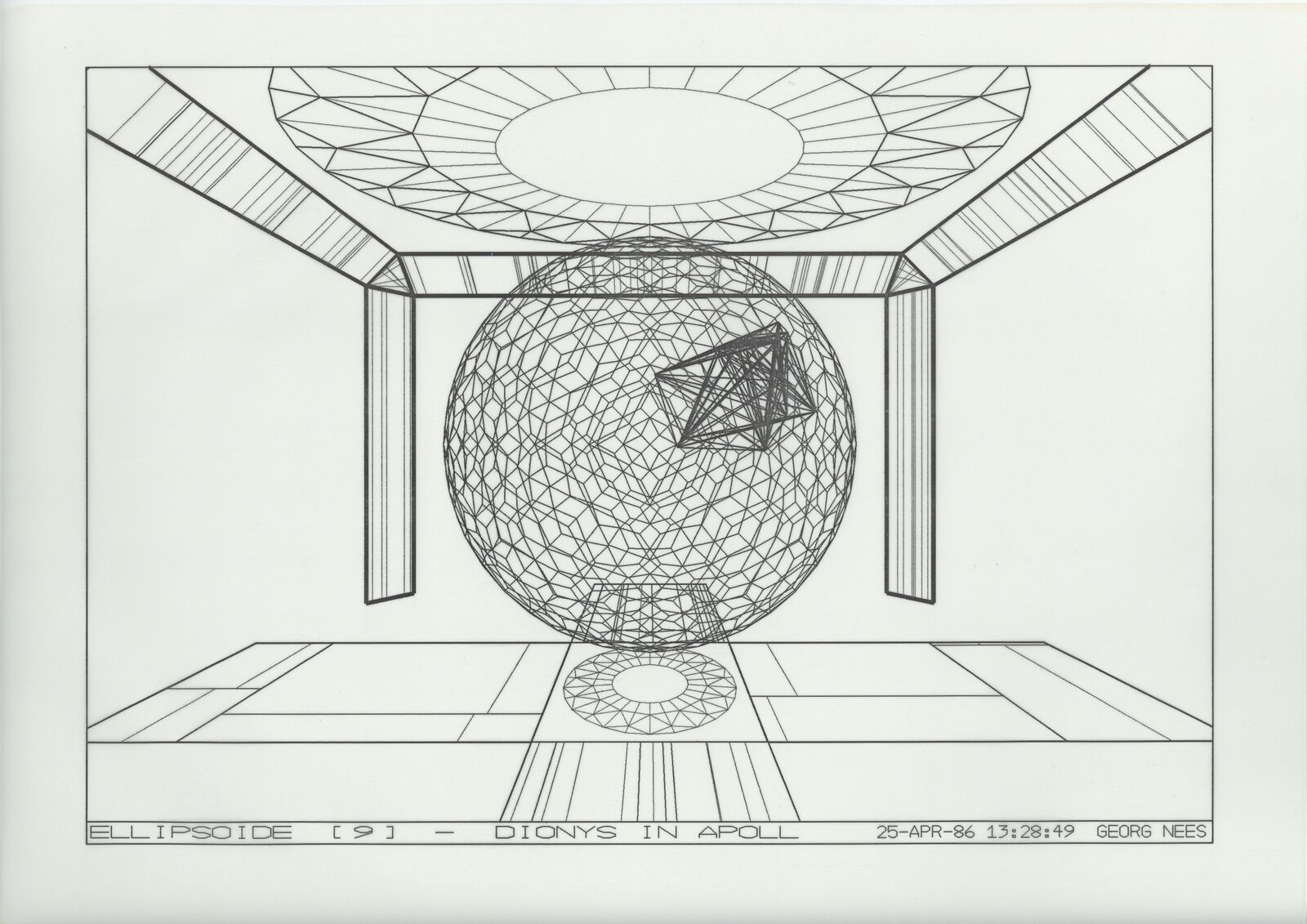 Ellipsoide (9) - Dionys In Apoll by Georg Nees, 1986