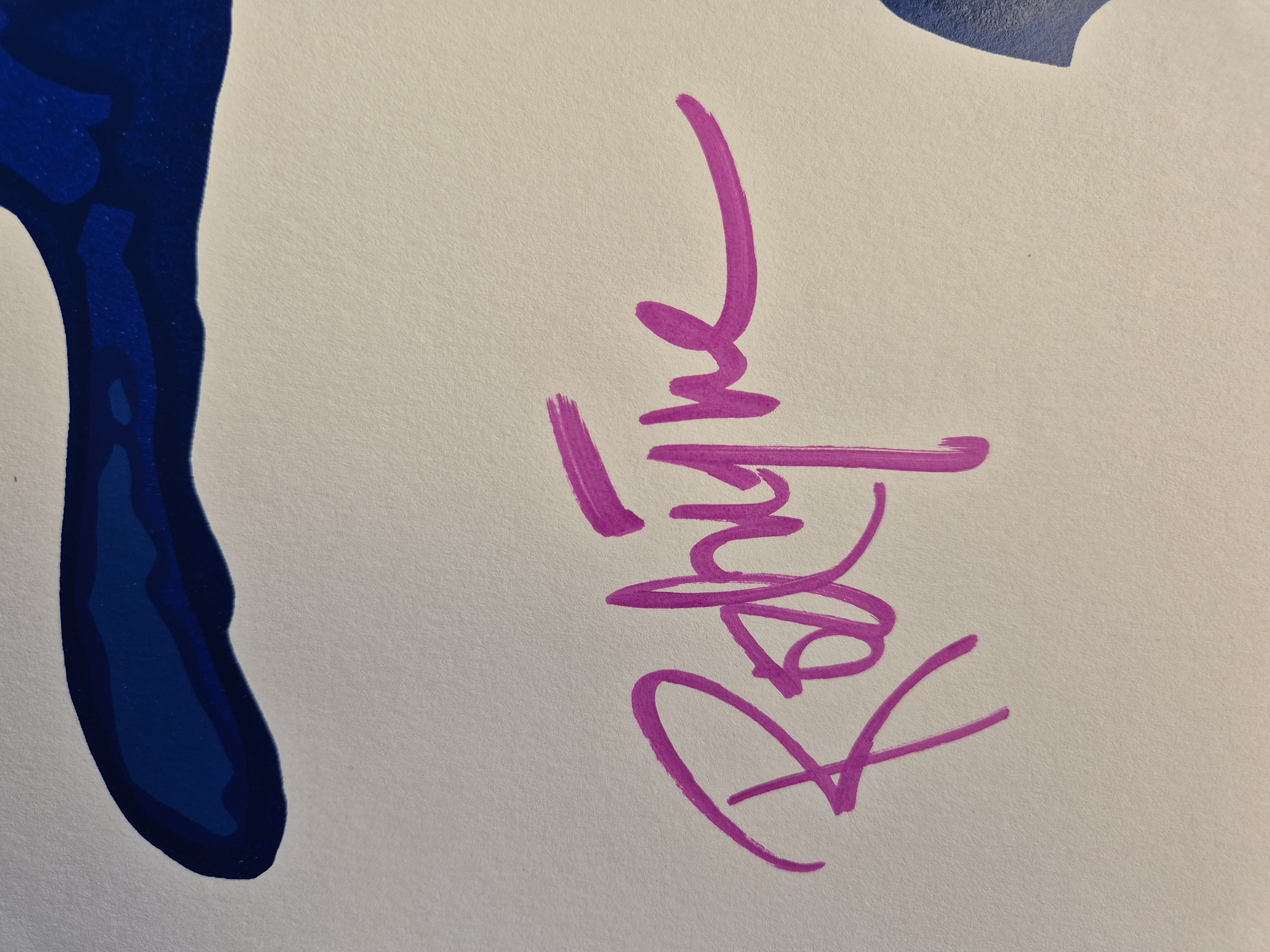 A poster of a dog wearing a carnival mask.