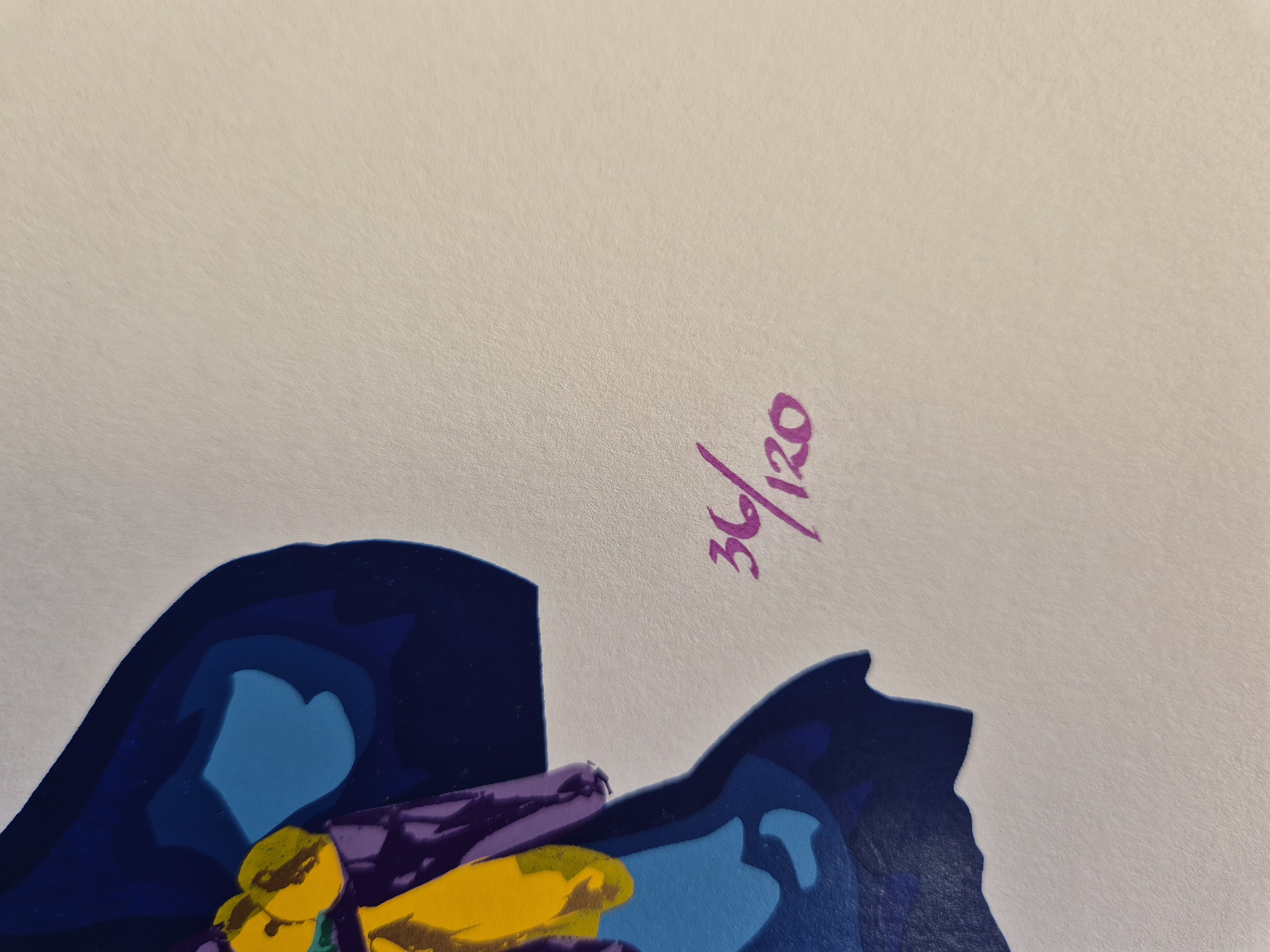 A poster of a dog wearing a carnival mask.