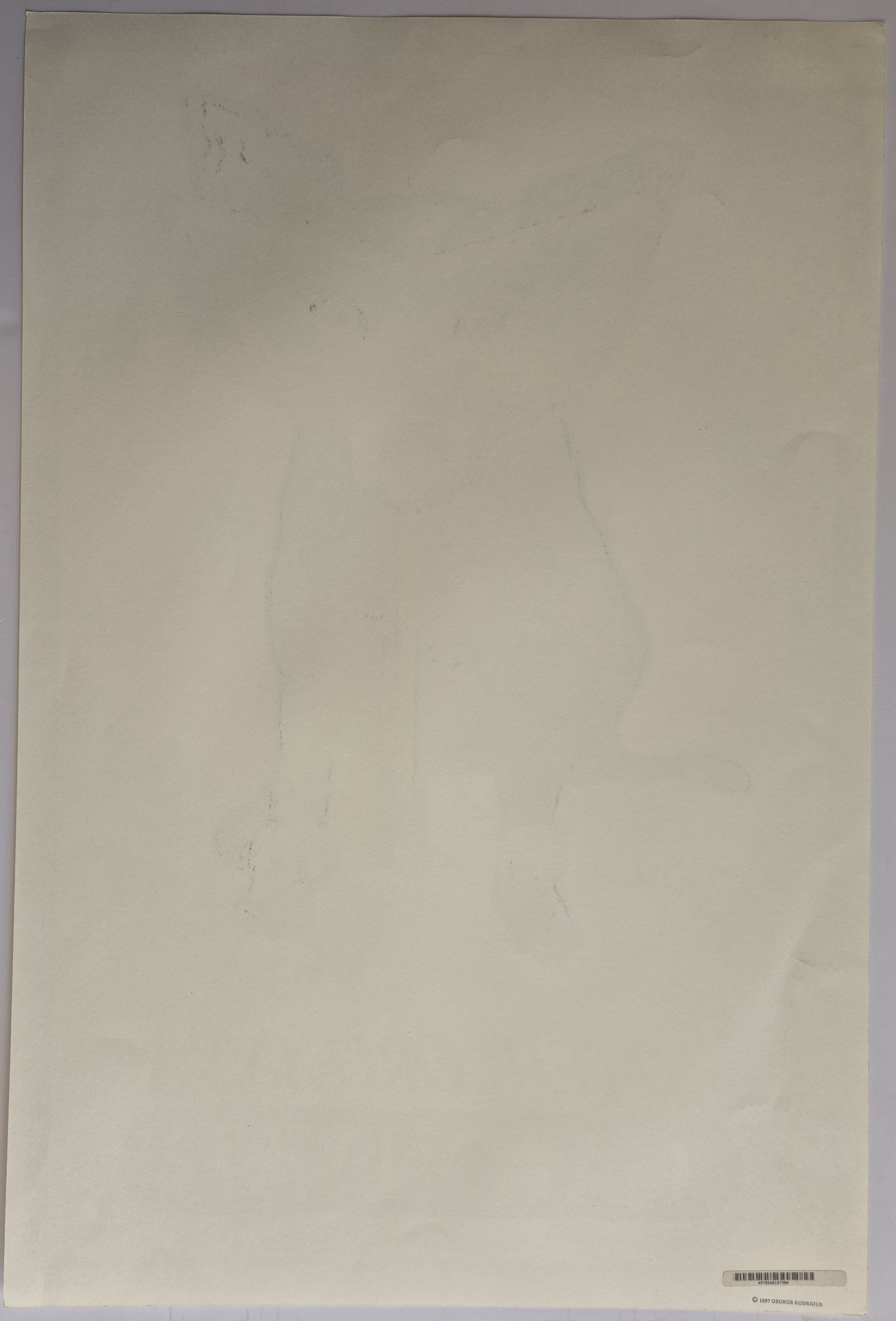 A poster of a dog wearing a carnival mask.