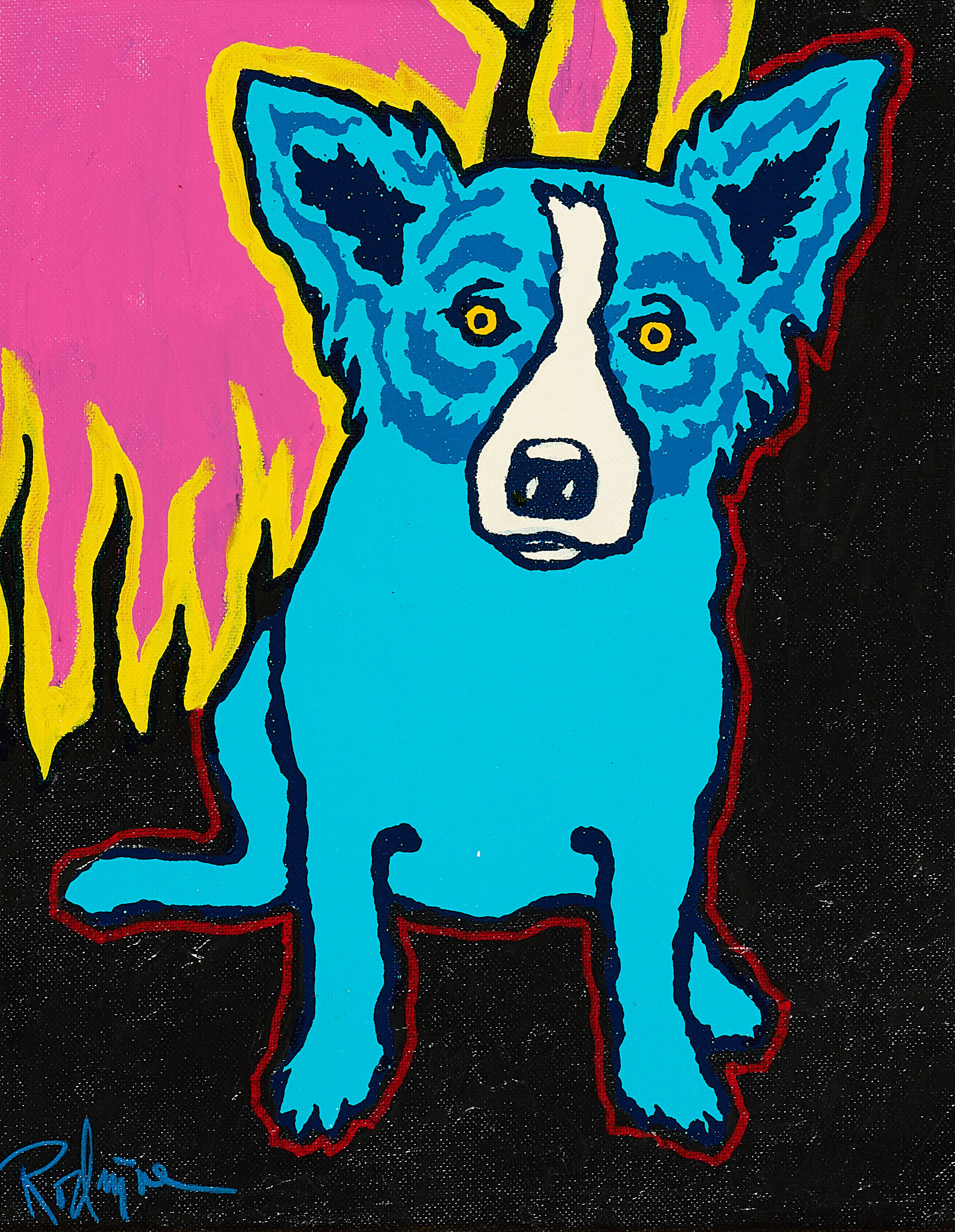 She lit my Fire by George Rodrigue, 1993