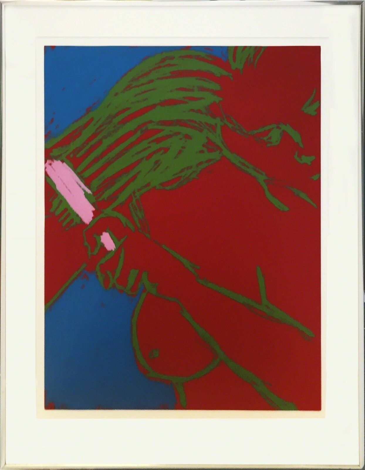 Artwork by George Segal, WOMAN BRUSHING HER HAIR, Made of Screenprint 