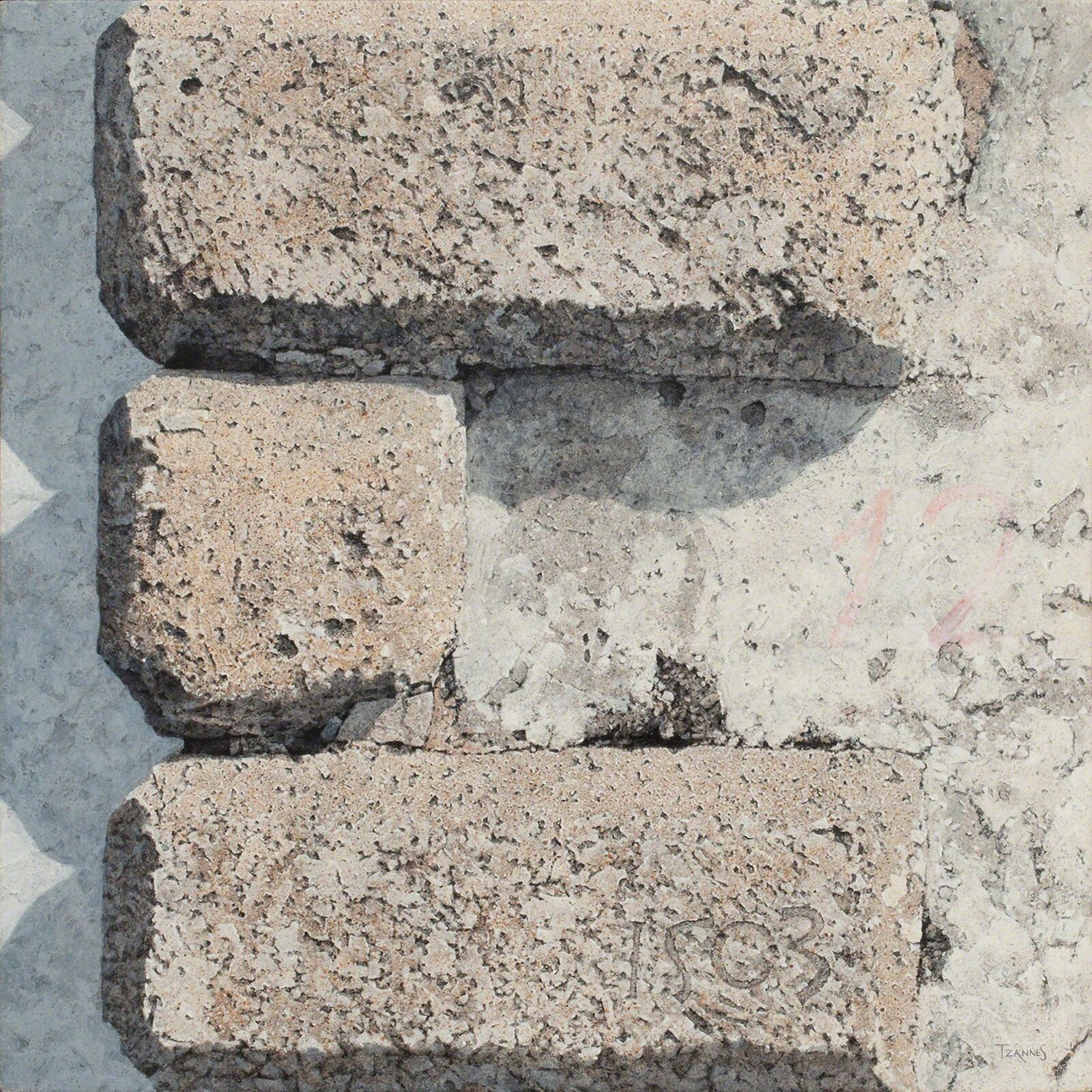 Corner Stone at Chora Castle by George Tzannes, 1997