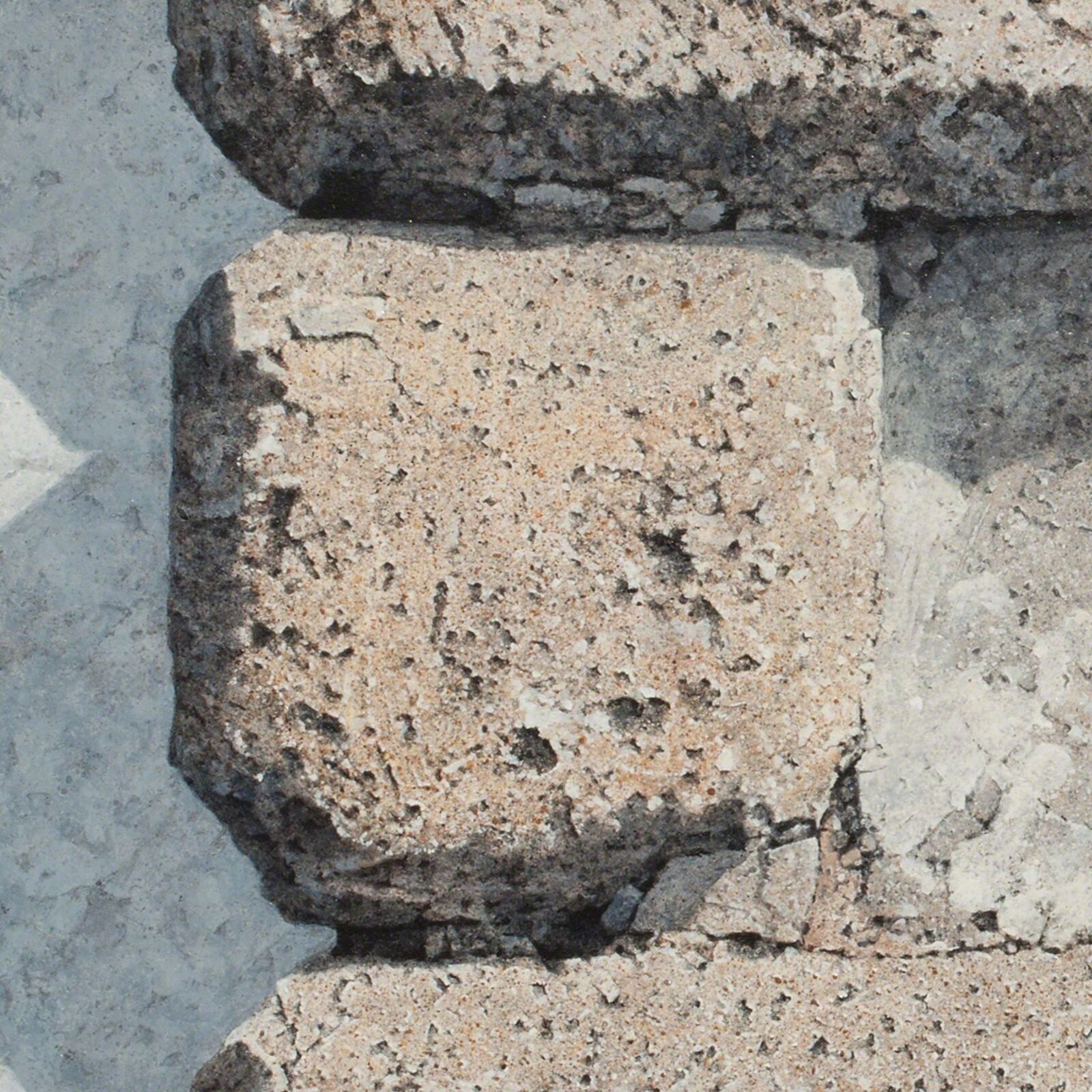 Artwork by George Tzannes, Corner Stone at Chora Castle, Made of Acrylic on Canvas 