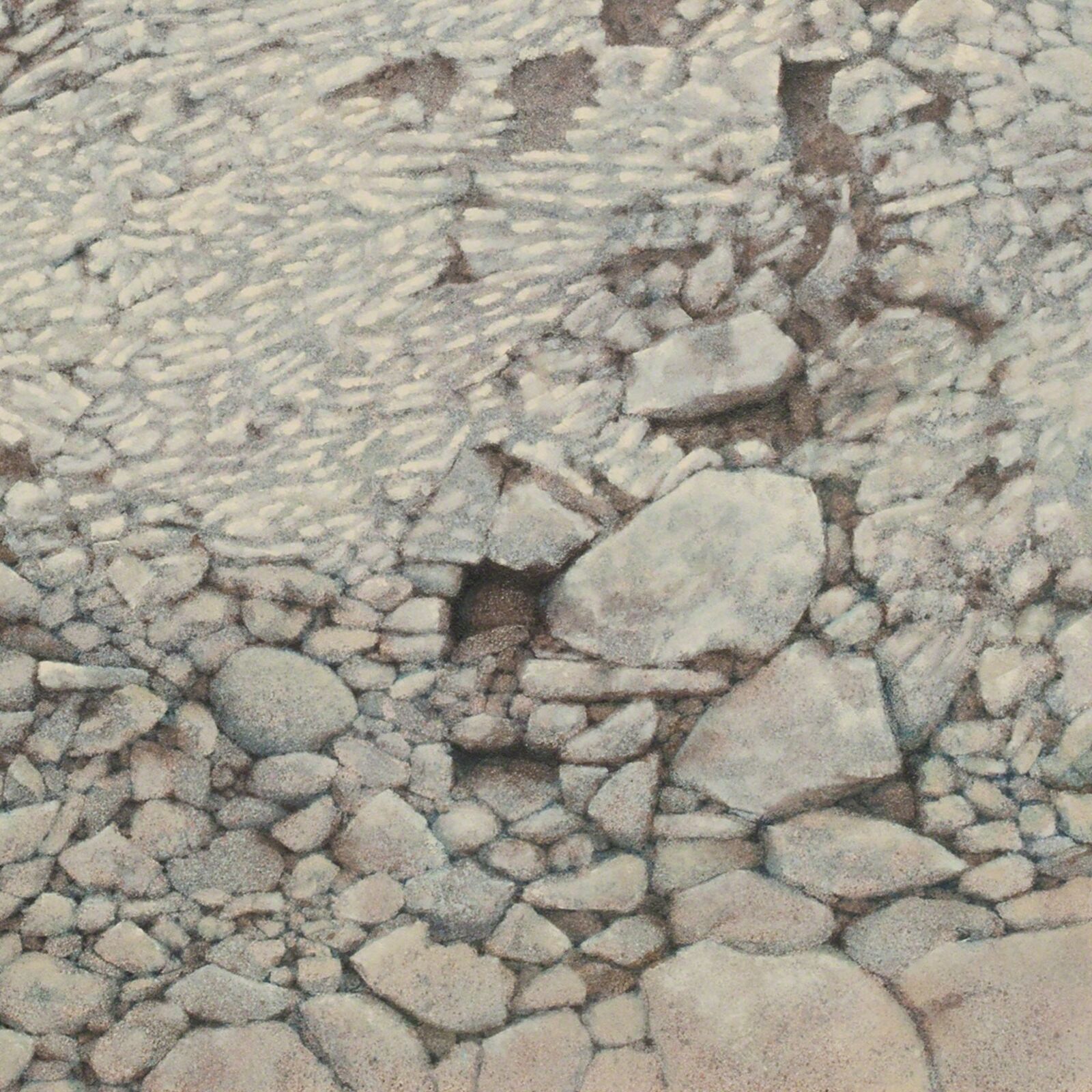 Artwork by George Tzannes, Old Wall in Aroniadika, Made of Oil on Board 