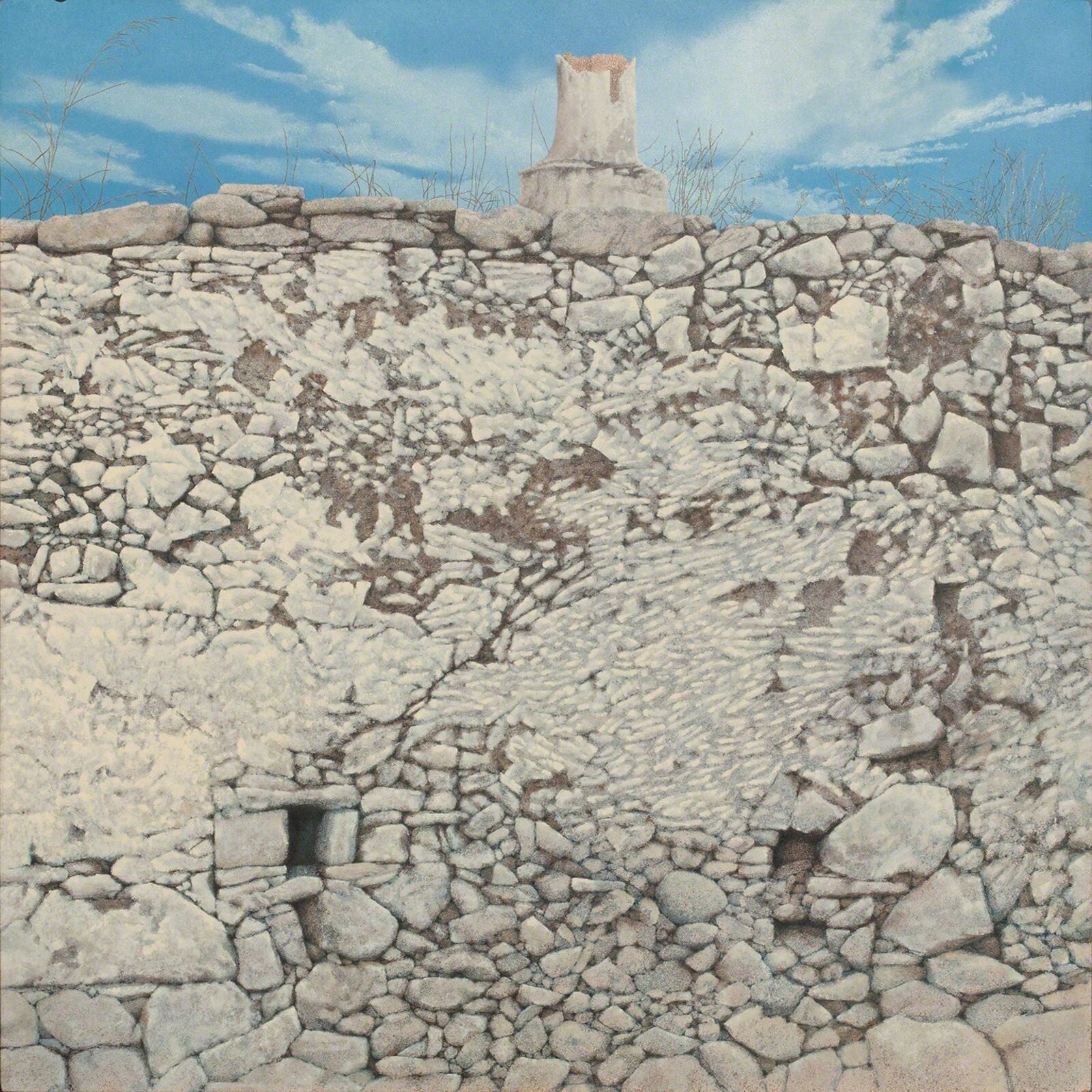 Old Wall in Aroniadika by George Tzannes, 1988
