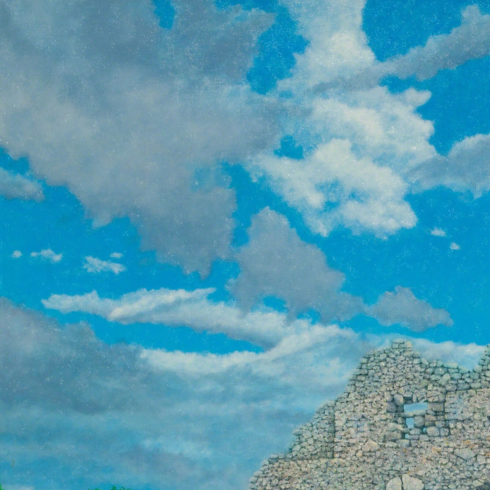 Artwork by George Tzannes, Ancient Ruins at Paliochora With Tree, Made of Oil on Canvas 