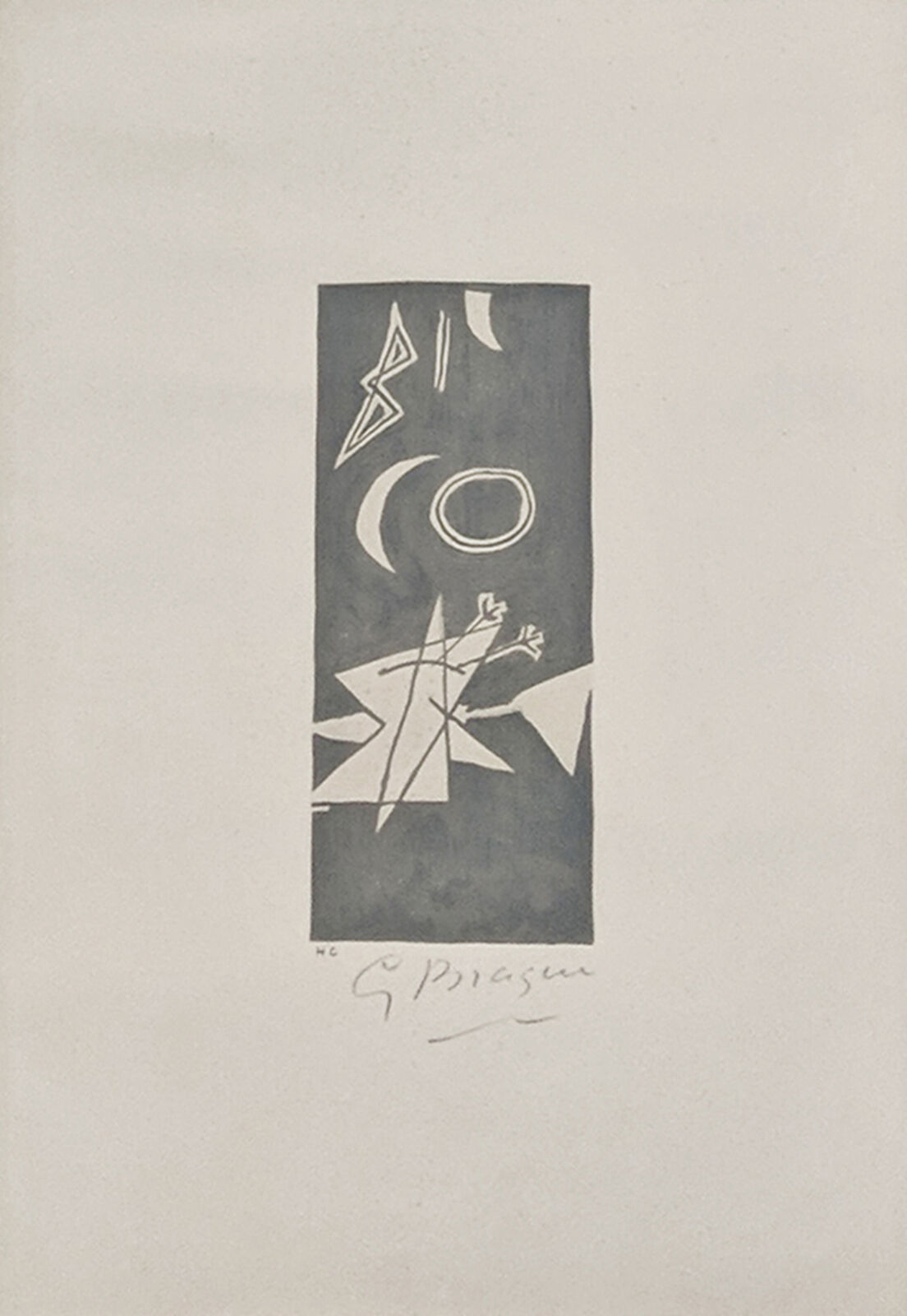 Artwork by Georges Braque, CIEL GRIS II, Made of Lithograph 