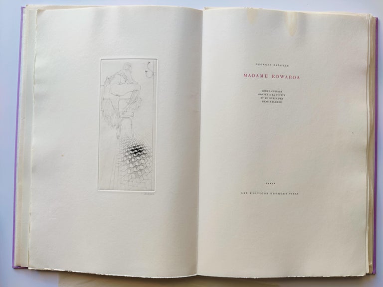 an open book with a drawing on it