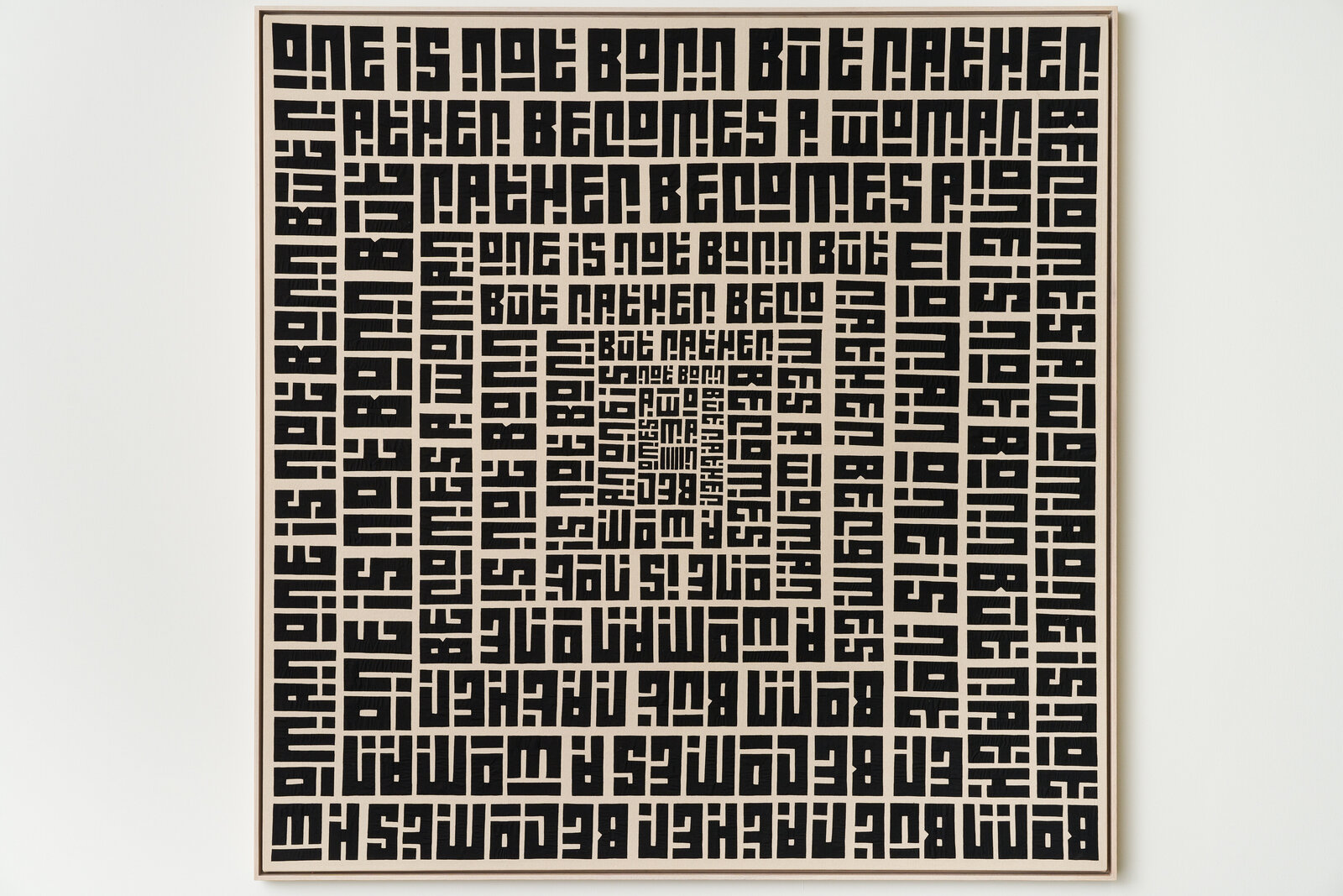 ONE IS NOT BORN by Ghada Amer, 2023