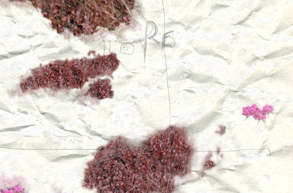 A piece of paper with a map of the island of Hawaii.