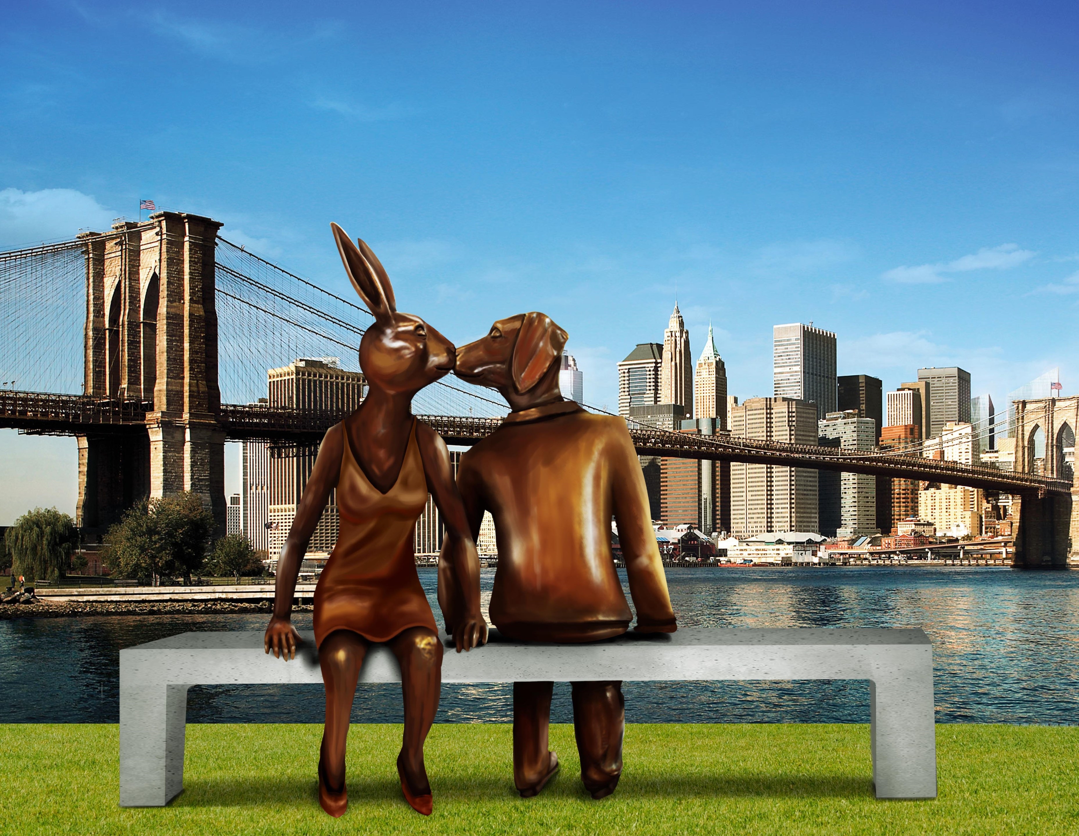 Lover's bench by Gillie & Marc Schattner, 2018