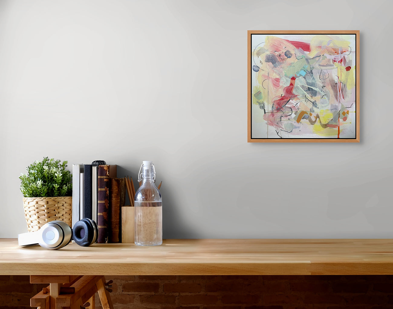 Artwork by Gina Werfel, Companion, Made of Acrylic and mixed media on panel 