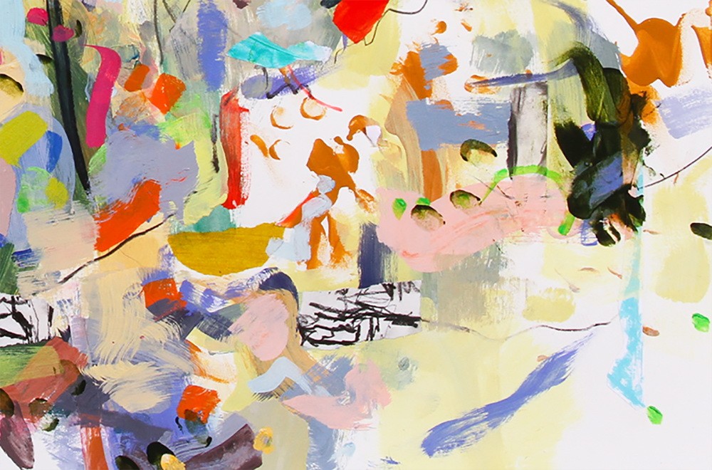 Artwork by Gina Werfel, Fragment, Made of Acrylic and mixed media on paper 