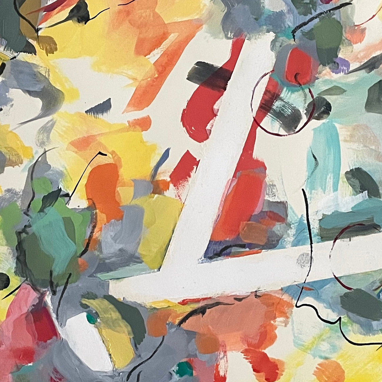 Artwork by Gina Werfel, Spatial sense, Made of Acrylic and mixed media on paper 