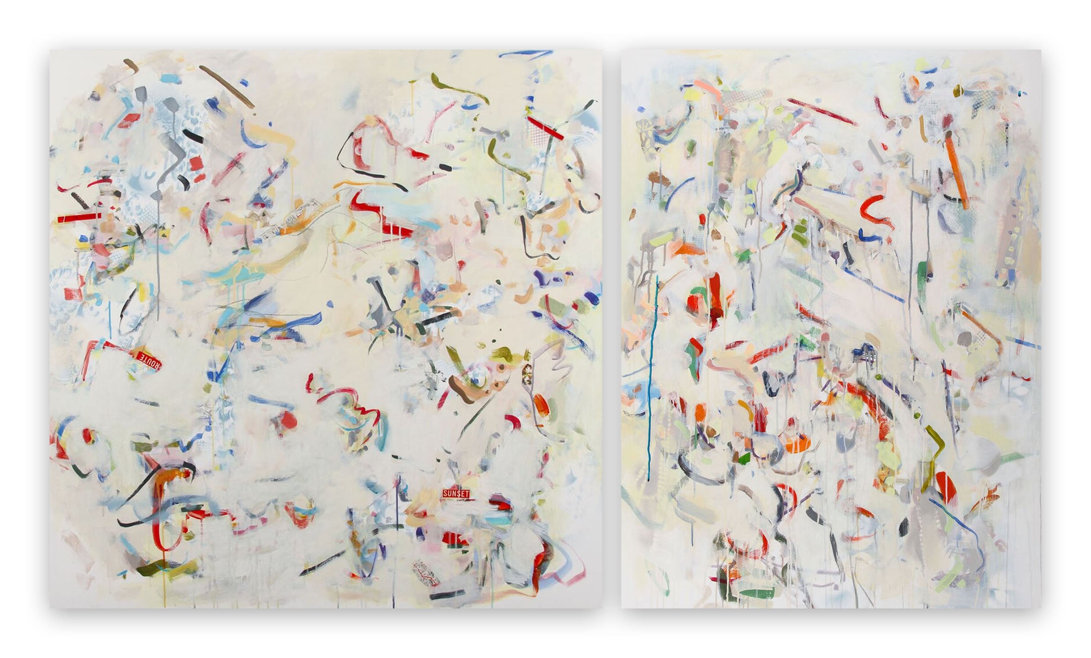 Artwork by Gina Werfel, Sunset Route, Made of Acrylic and mixed media on canvas 