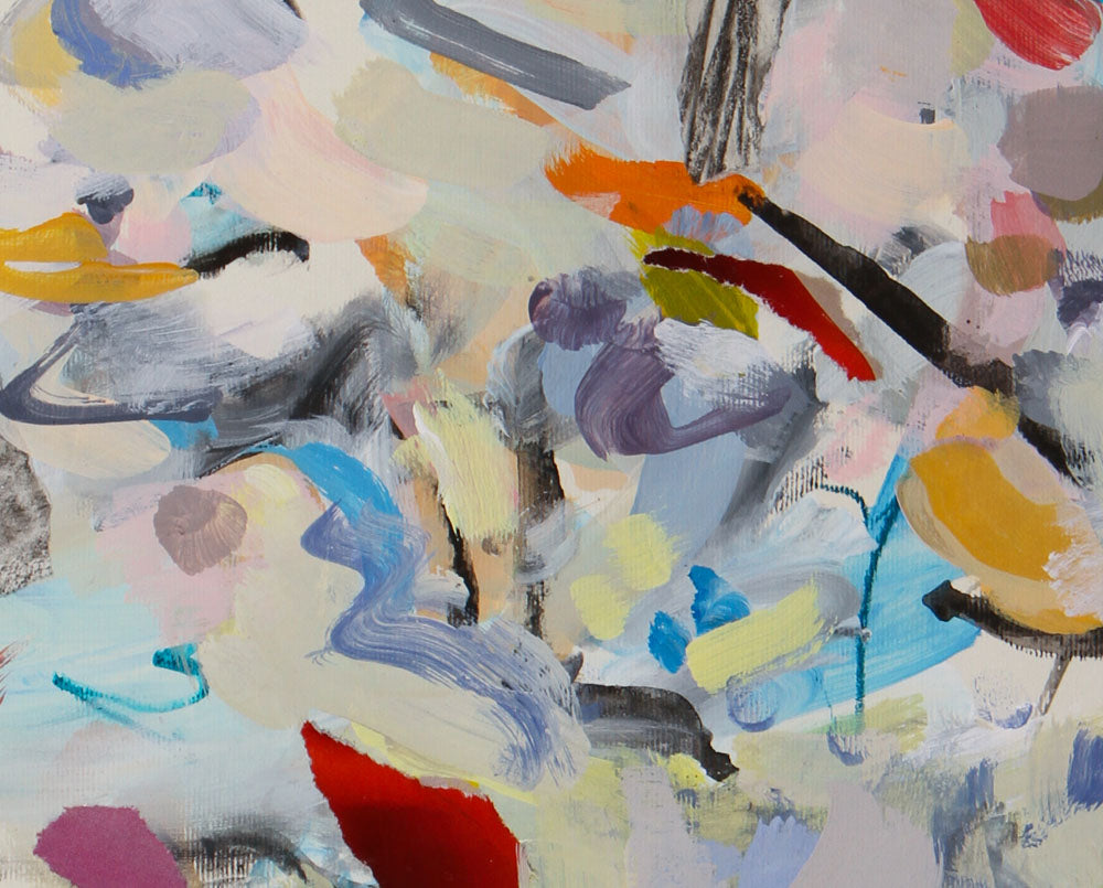 Artwork by Gina Werfel, Woods, Made of Acrylic and mixed media on paper 